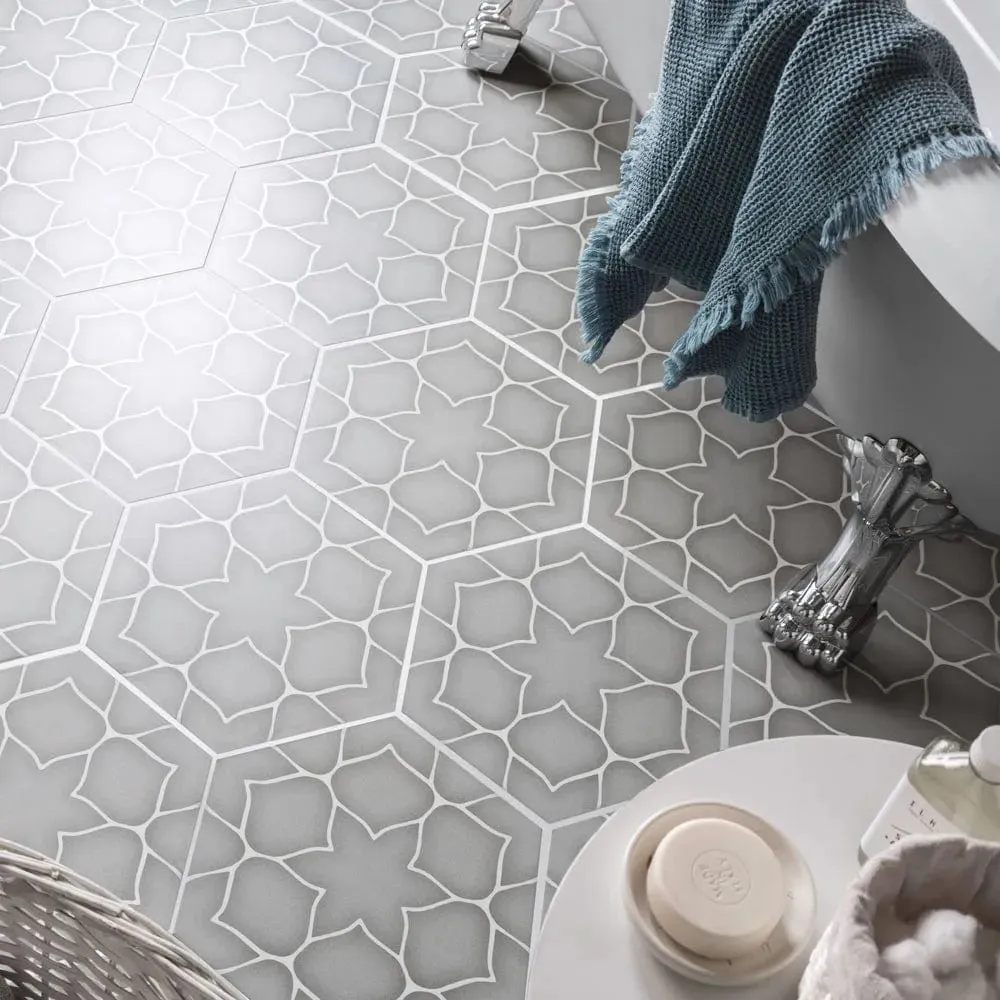 Kerala Hexagon Grey