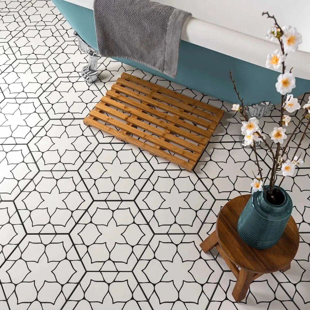 Kerala Hexagon White