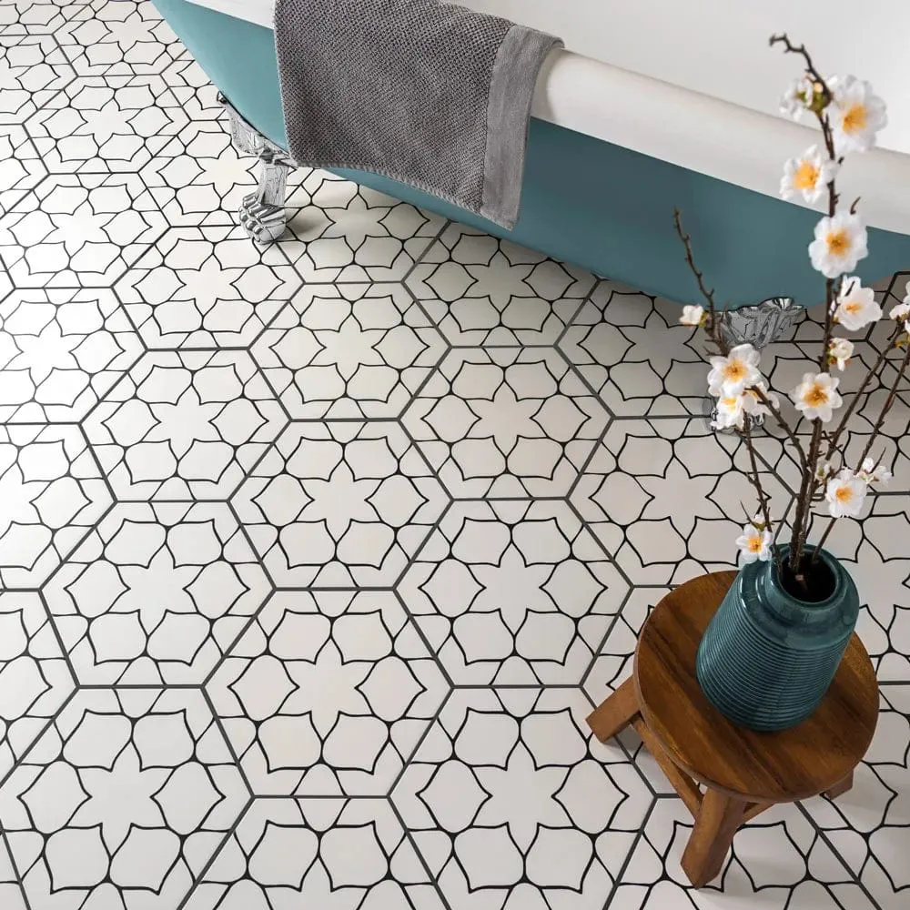 Kerala Hexagon White