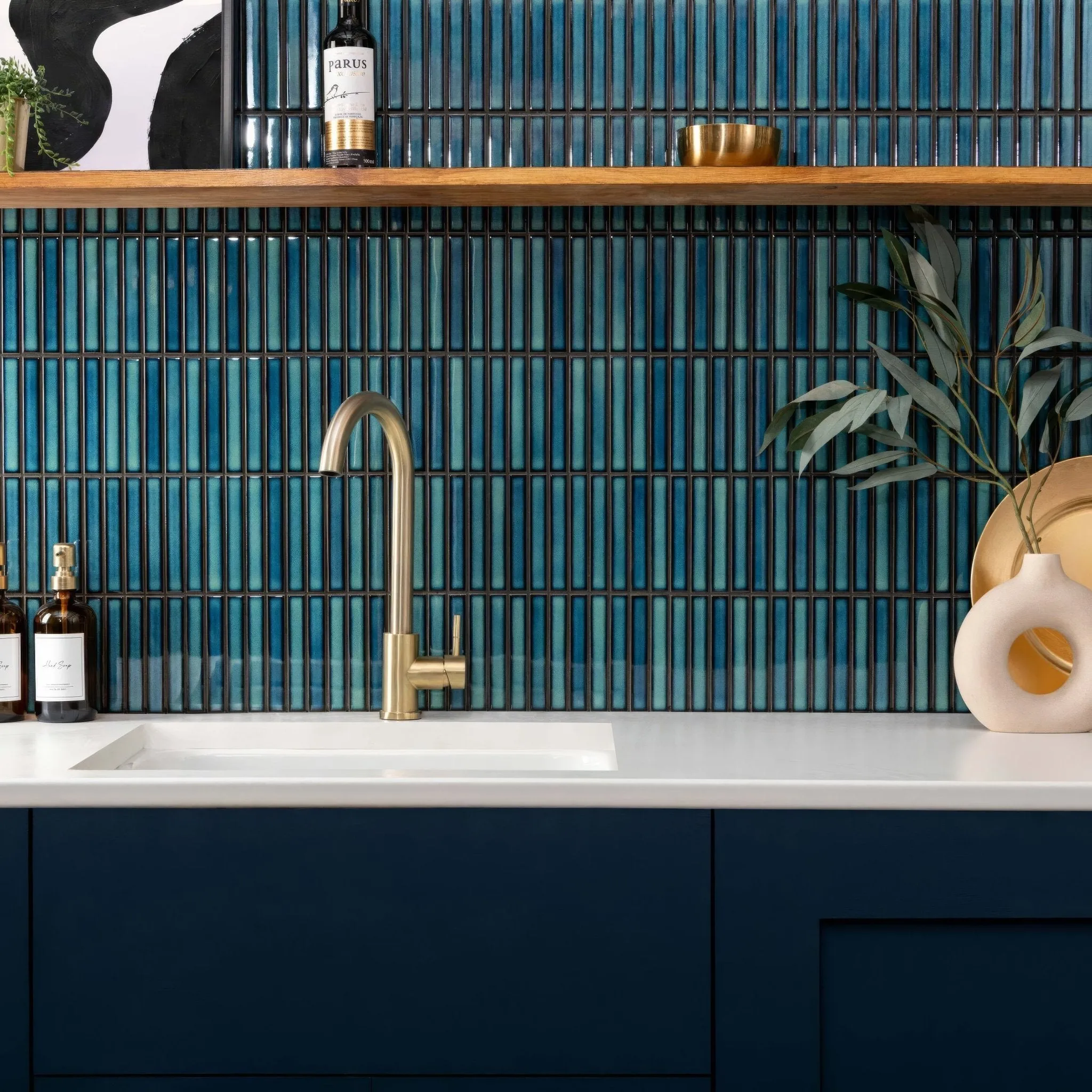 Kitkat Blue Two Tone Mosaic