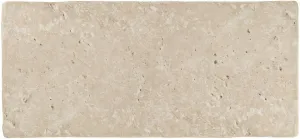 Levantine Ivory Unfilled & Tumbled Travertine 406 x 203mm