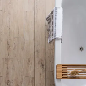 Lignum Cream Natural Rectified Glazed Porcelain