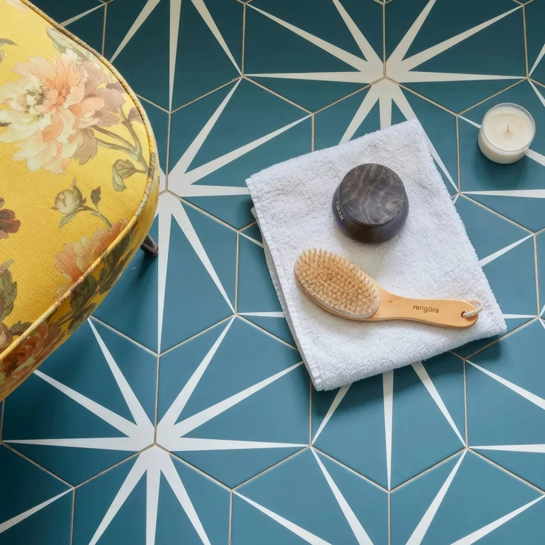 Lily Pad Porcelain Peacock