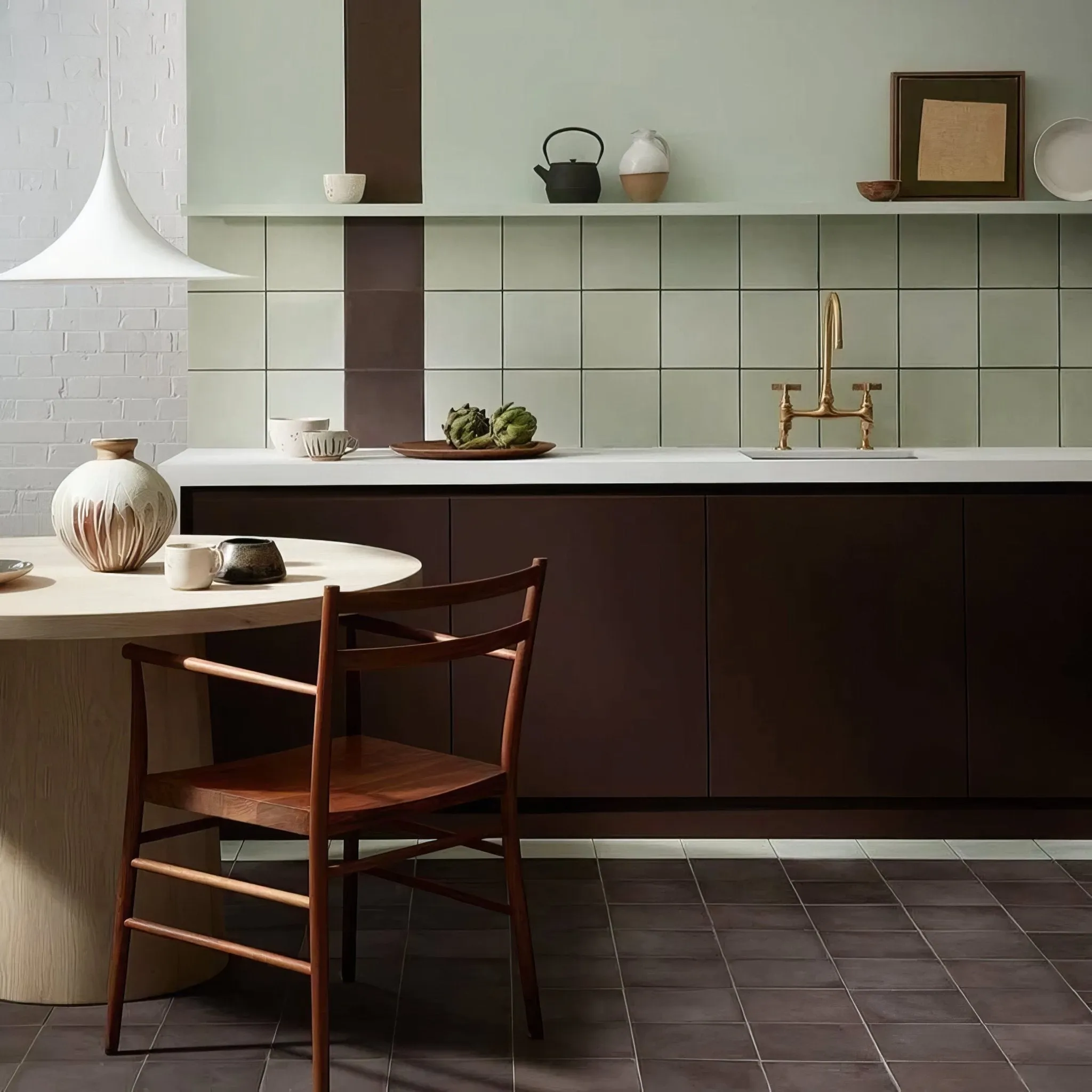 Little Greene Aquamarine Pale Square Tile