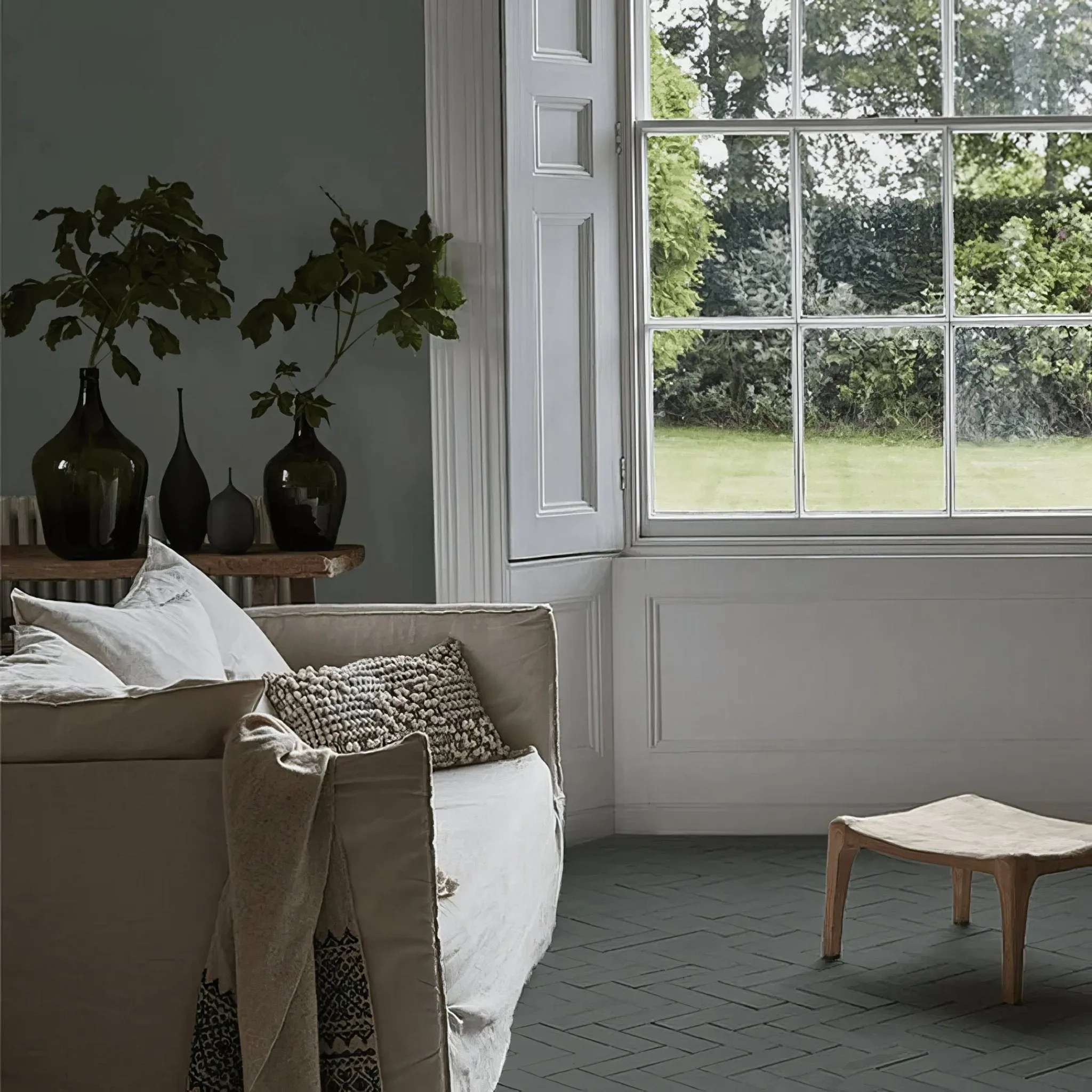 Little Greene Livid Herringbone Tile