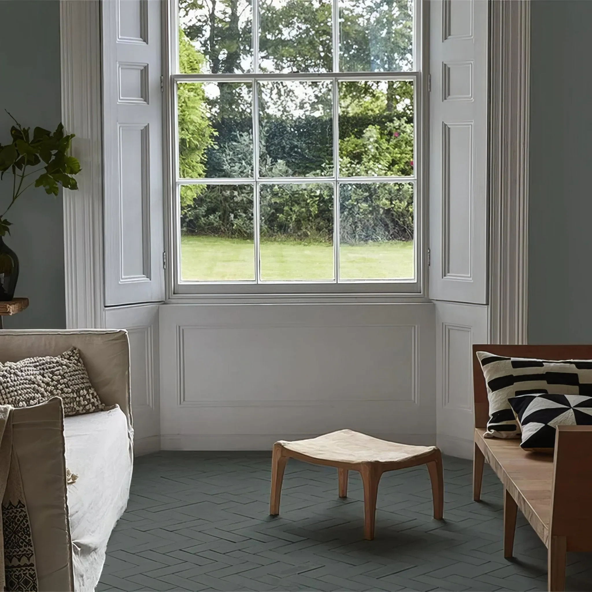 Little Greene Livid Herringbone Tile
