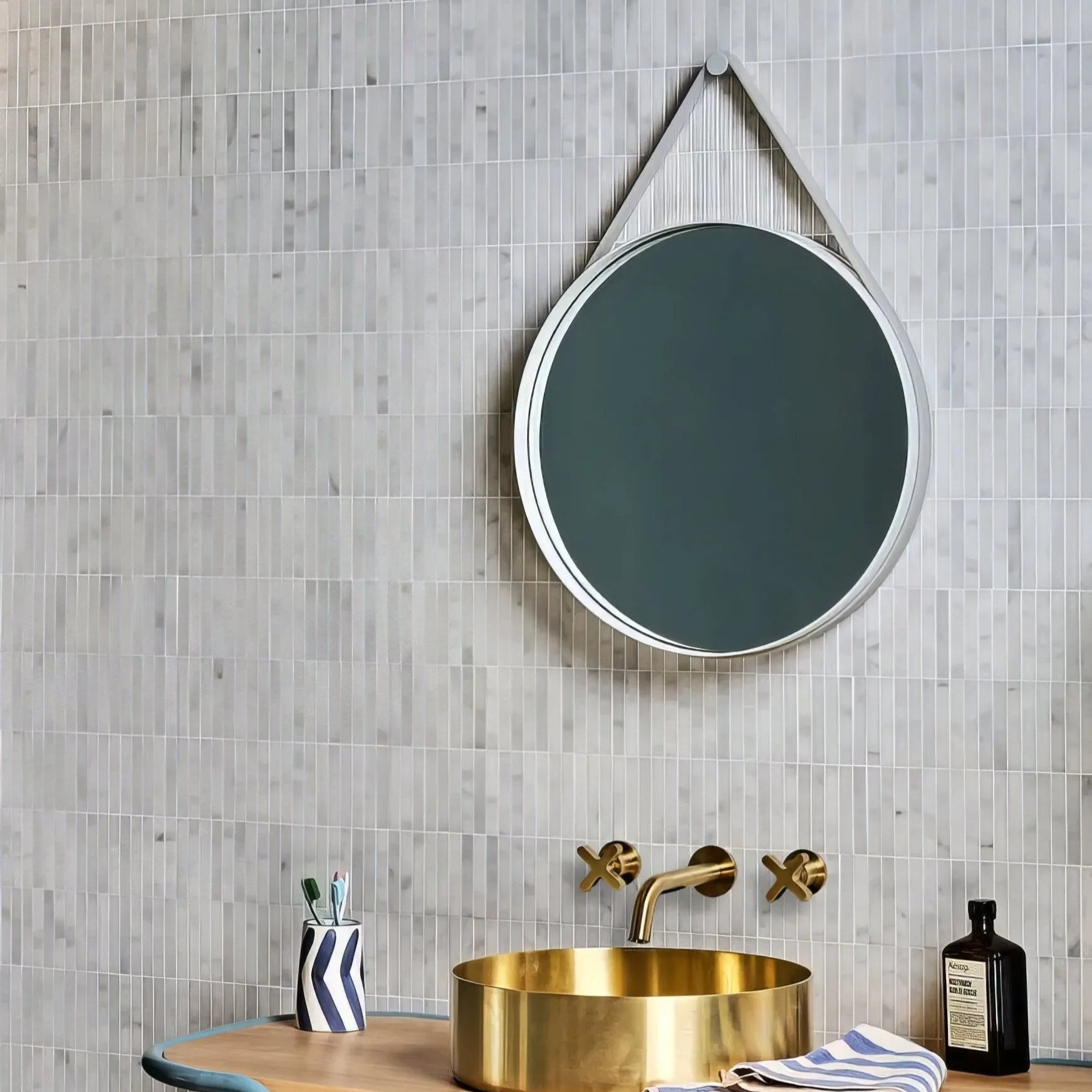 Long Island Marble Bamboo Mosaic