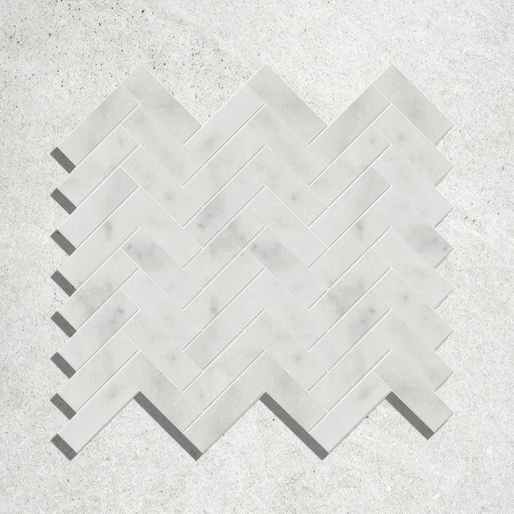 Long Island Marble Herringbone Mosaic