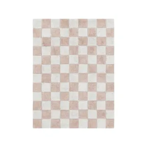 Lorena Canals Kitchen Tiles Rose Machine Washable Cotton Rug - 120x160cm (Online Exclusive)