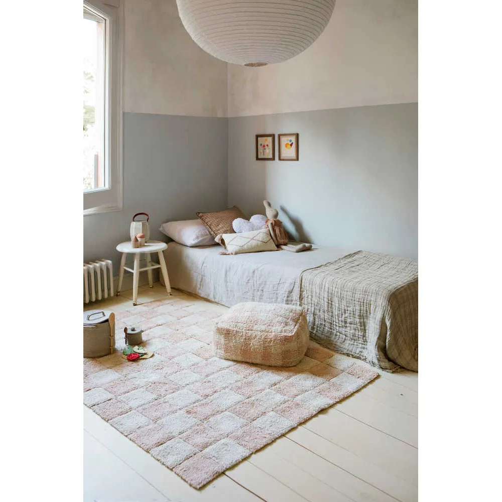 Lorena Canals Kitchen Tiles Rose Machine Washable Cotton Rug - 120x160cm (Online Exclusive)