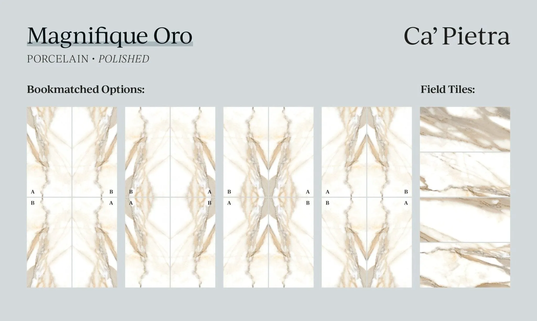 Magnifique Porcelain Oro Bookmatched
