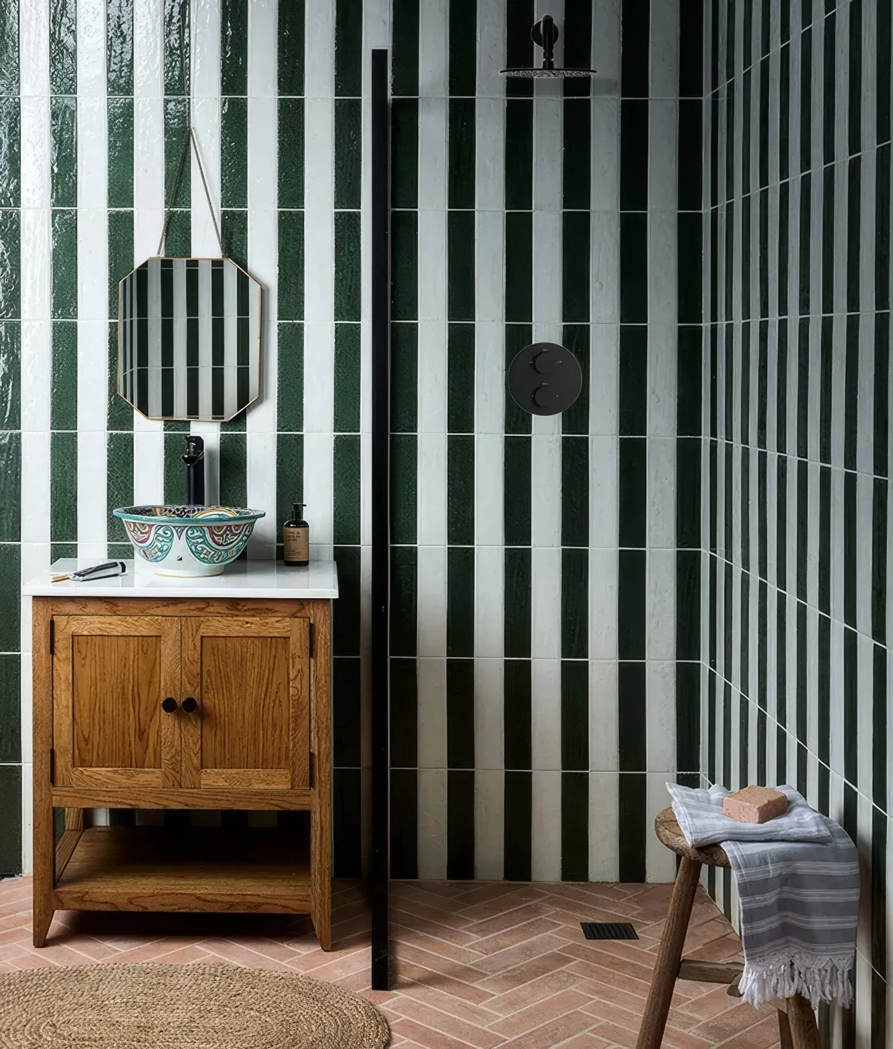 Marlborough Porcelain Parquet Forest Green Gloss
