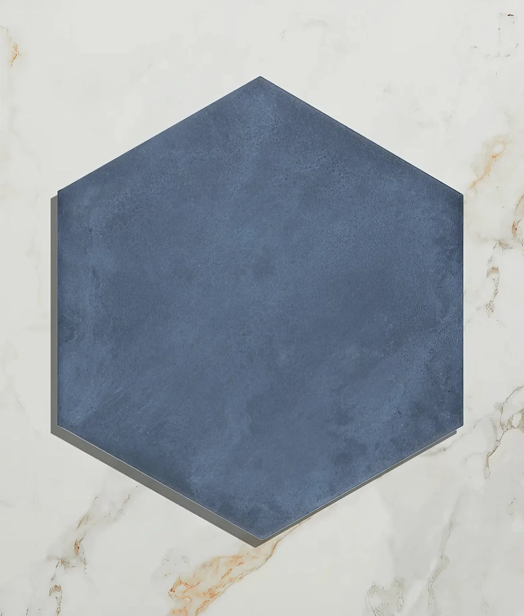 Medina Hexagon Porcelain Navy Blue