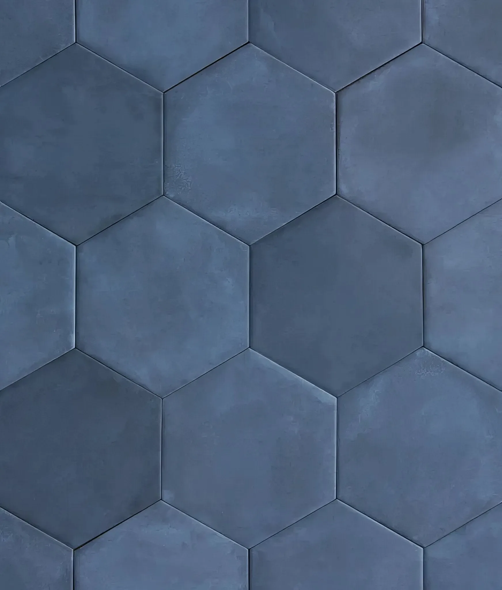 Medina Hexagon Porcelain Navy Blue