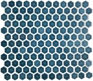 Mini Blue Gloss Hexagon