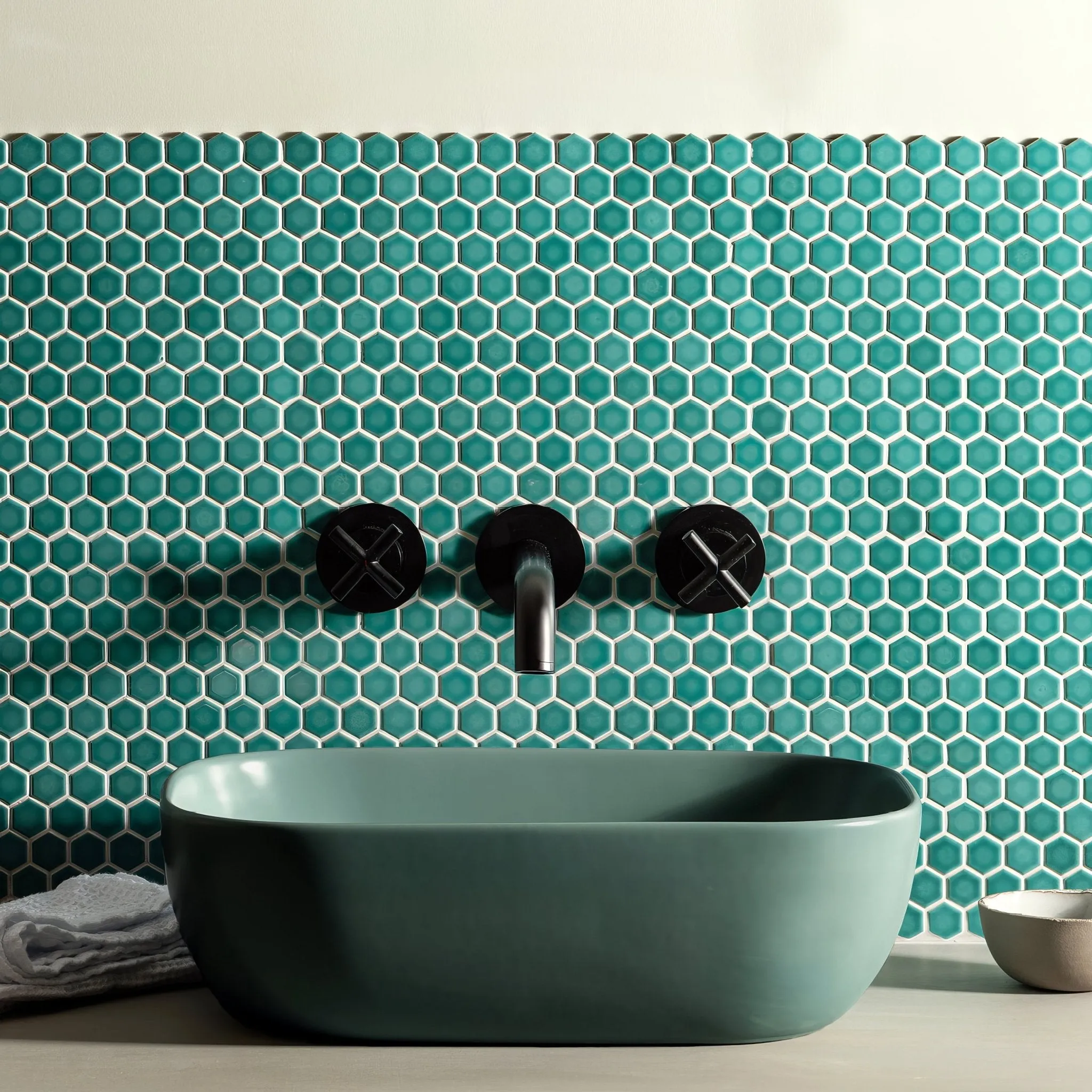 Mini Green Gloss Hexagon