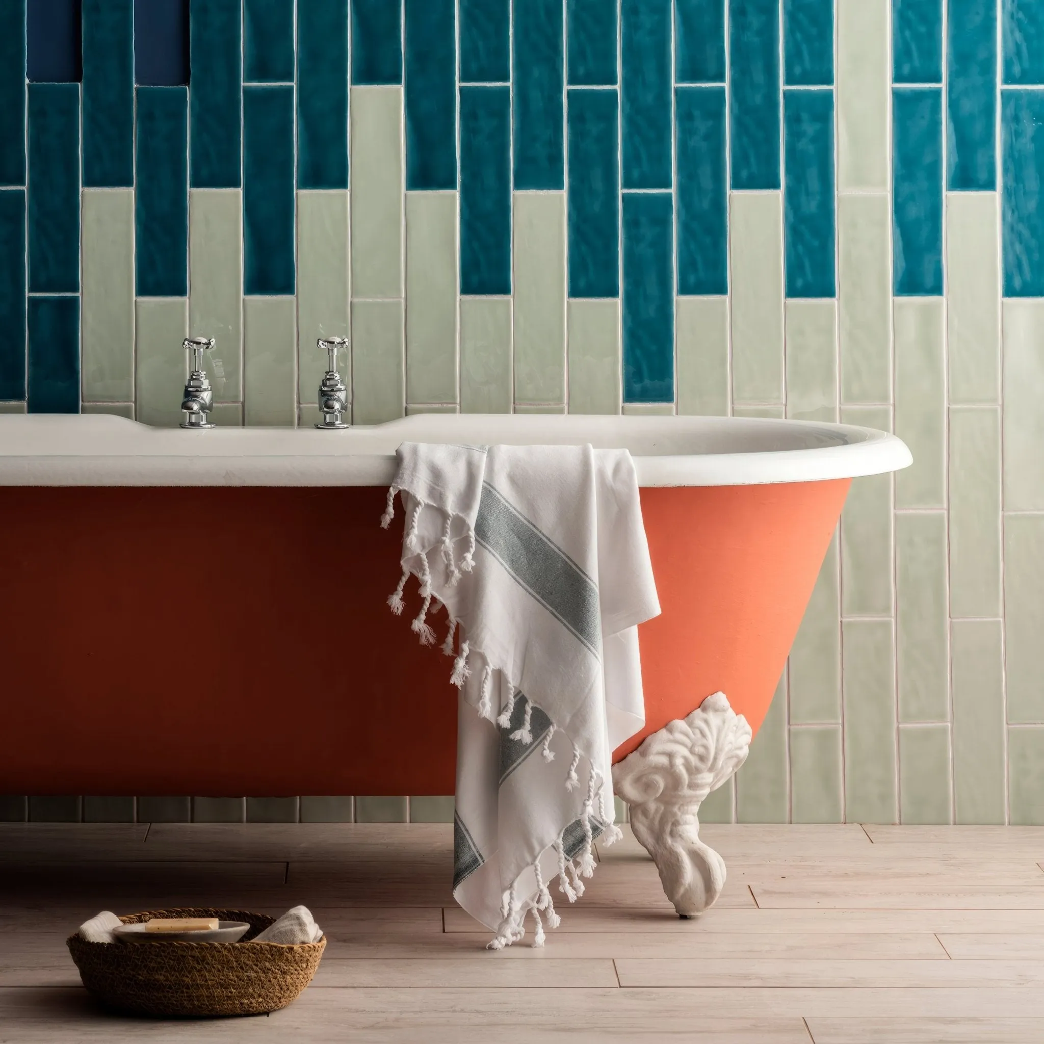 Mint Large Brick Tile