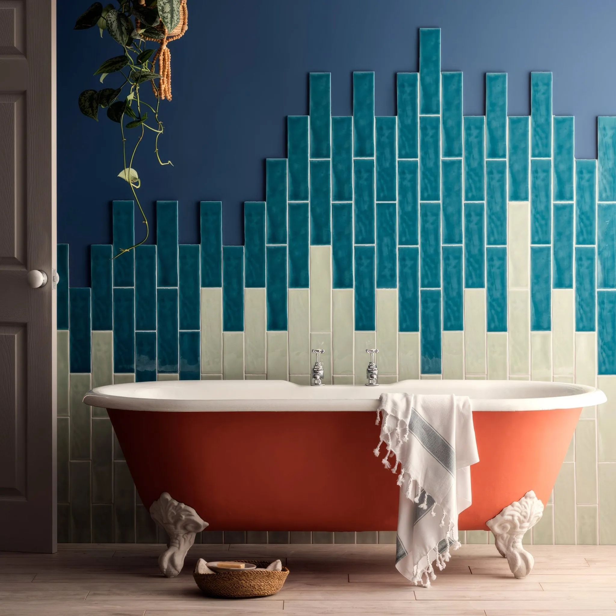 Mint Large Brick Tile