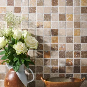 Mixed Travertine 4.8 Venetian Stone Mosaic