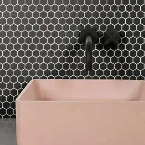 Mono Hex Porcelain Mosaic Noir