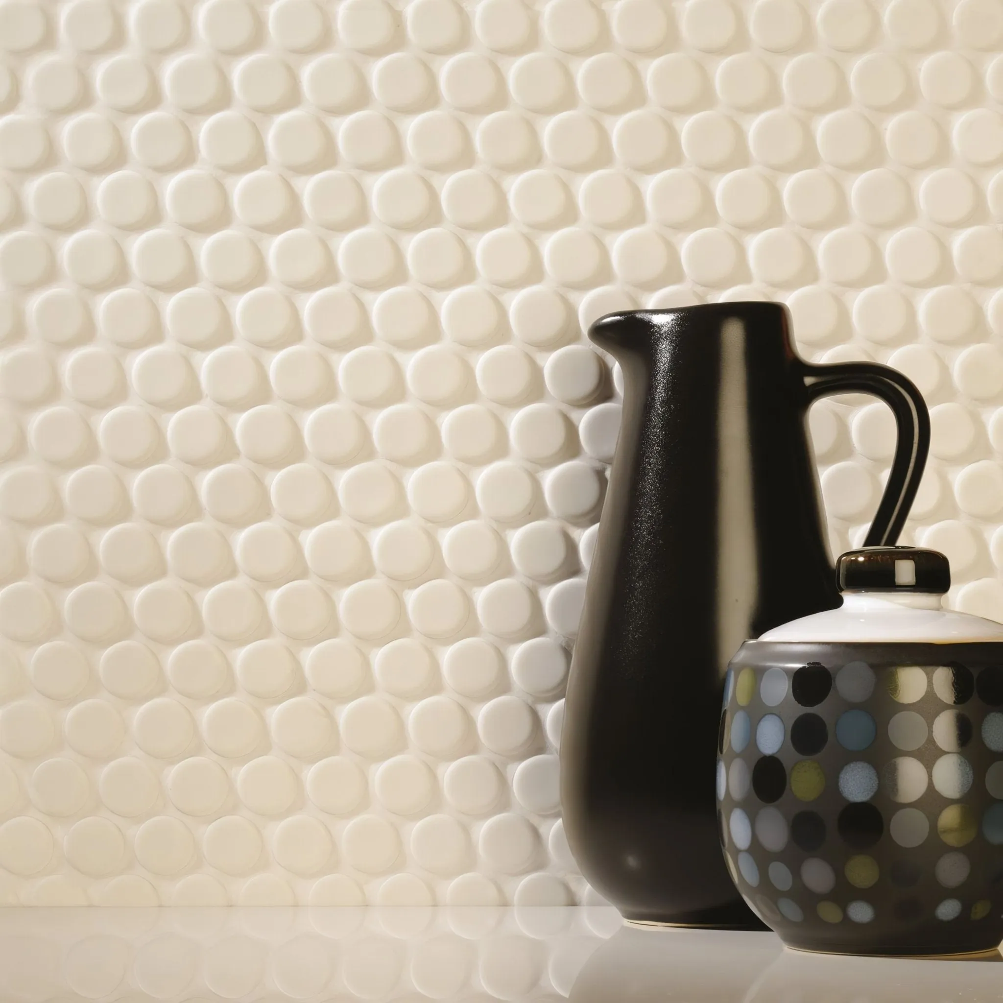 Moonbeam Penny Round Floor Mosaic