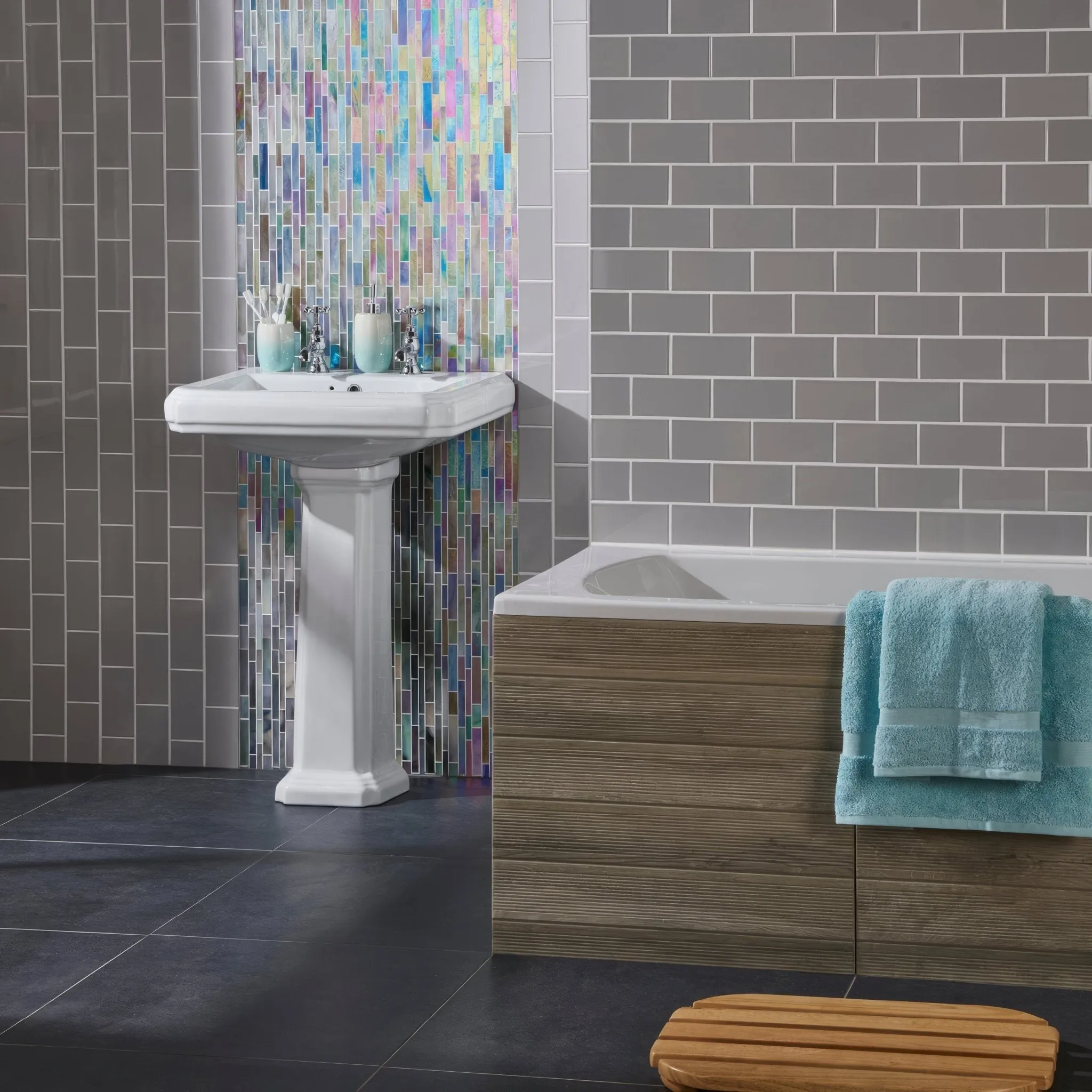 Morning Dew Glass Brickbond Mosaic