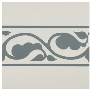 Moroccan Border Denim on Dover White