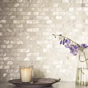 Mother Of Pearl White Rectangle