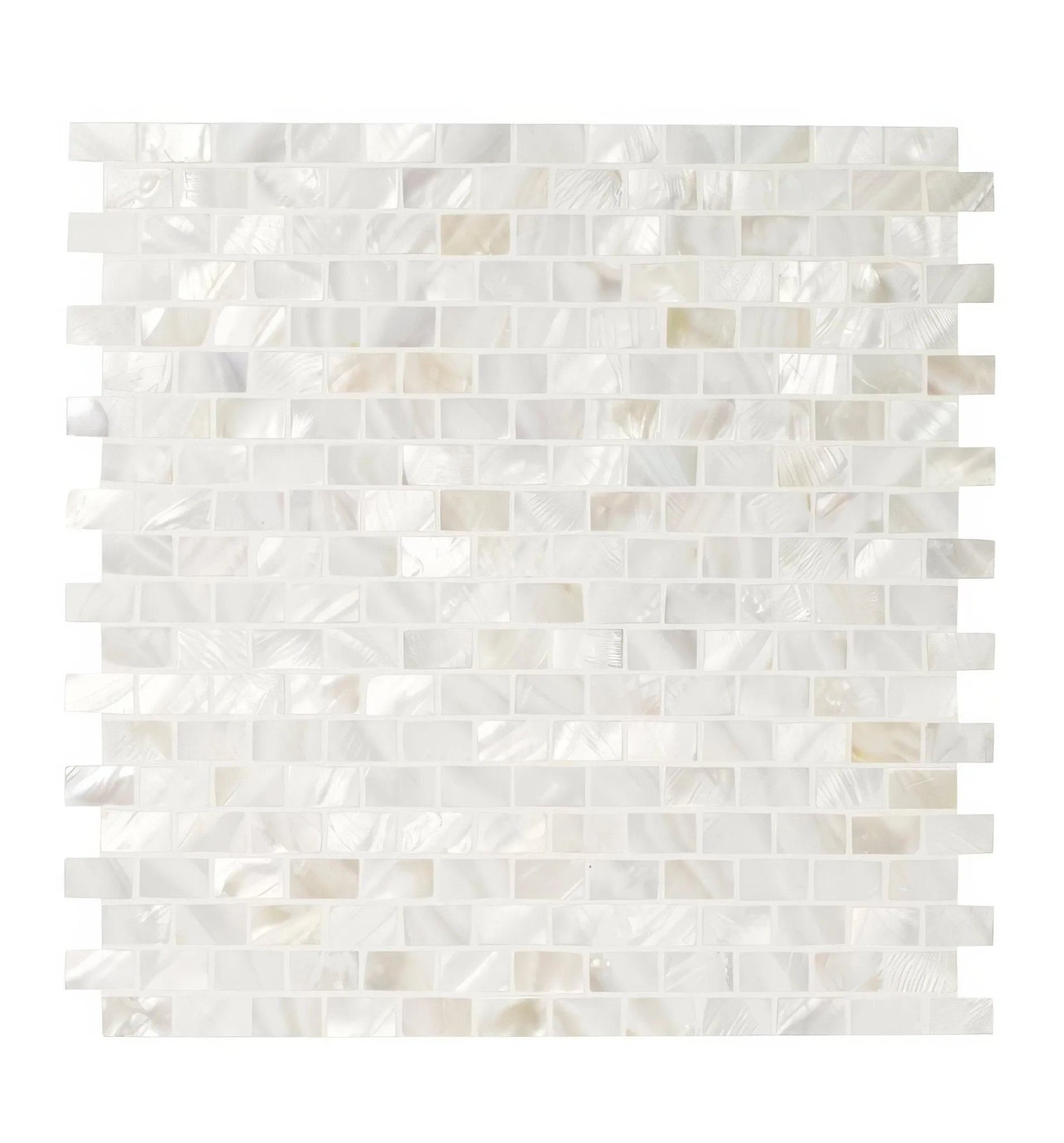 Mother Of Pearl White Rectangle
