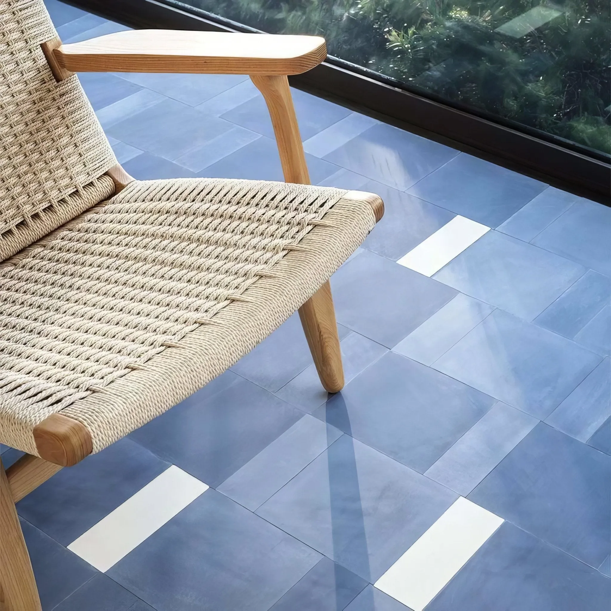 Navy Herringbone Tile