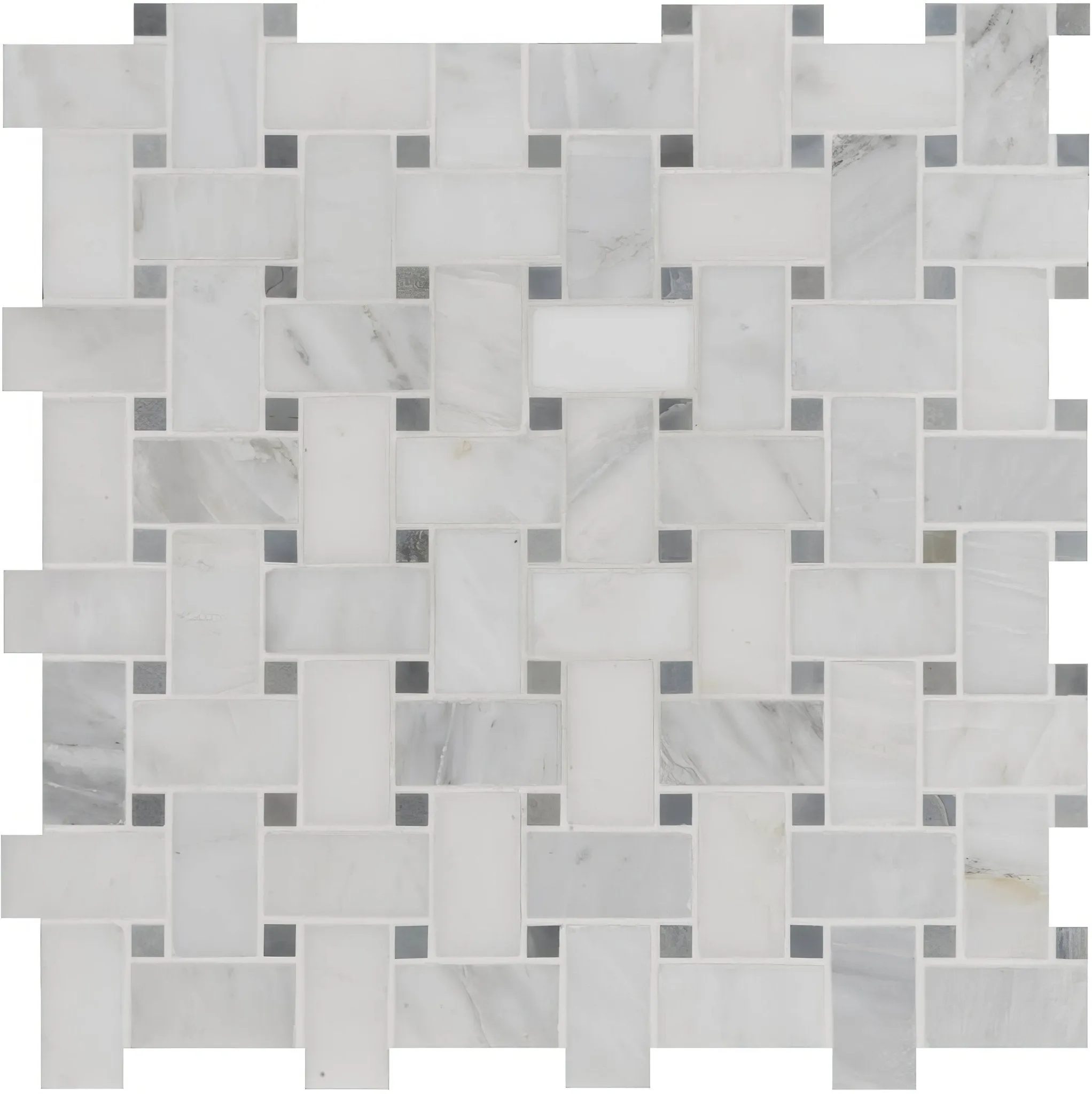 Nimbus Basketweave Stone Mosaic