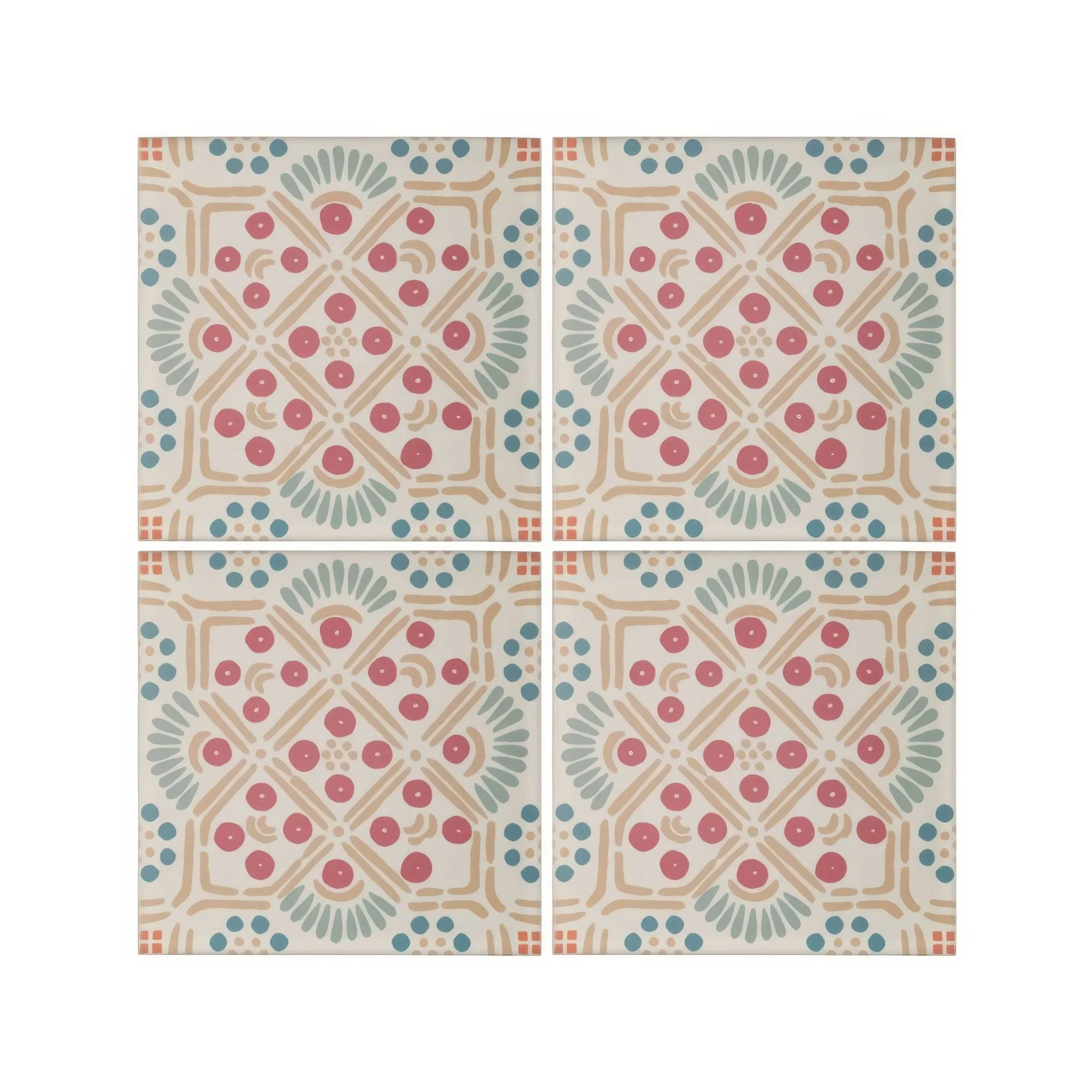 Nina Campbell Seville Coral Aqua