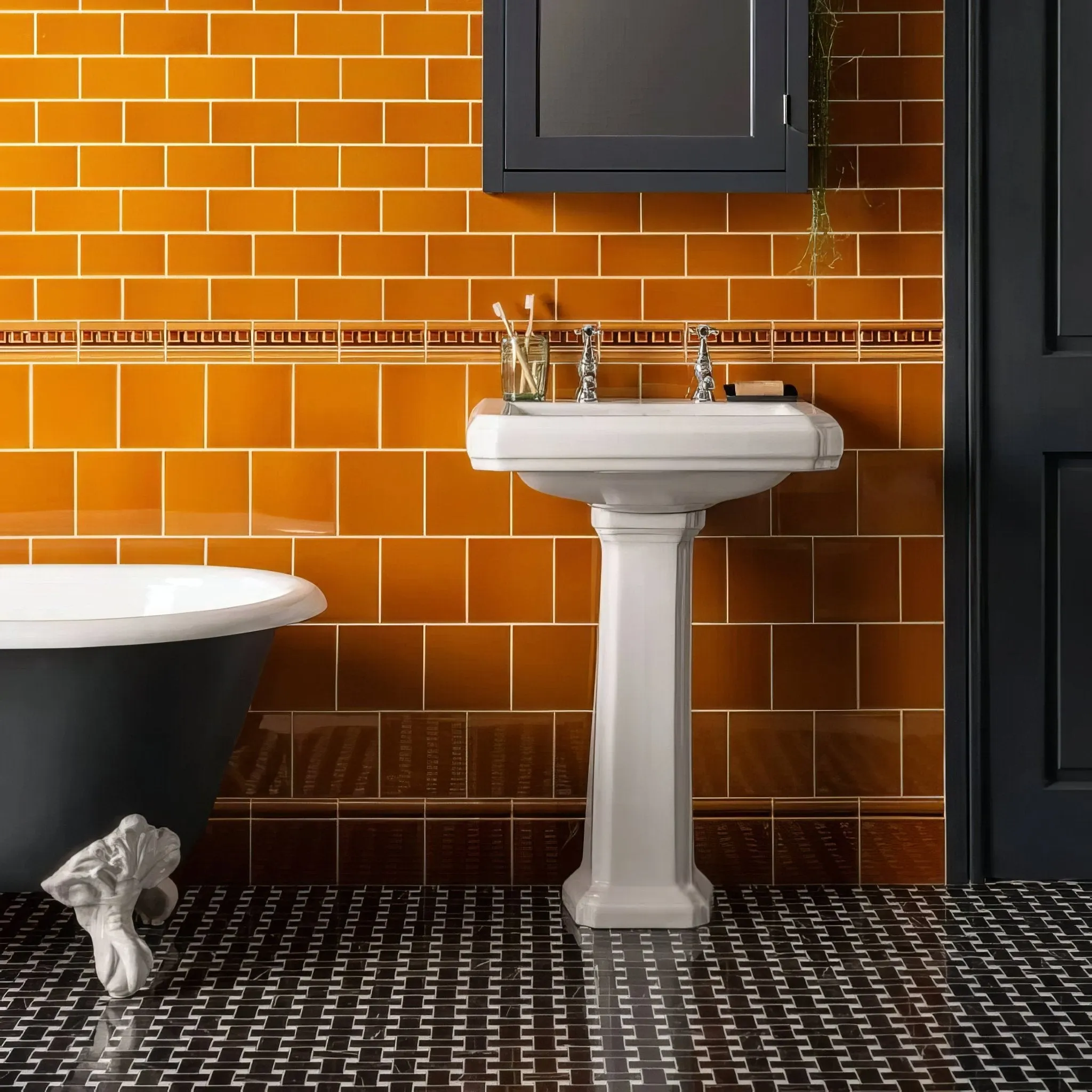 Ochre Half Tile