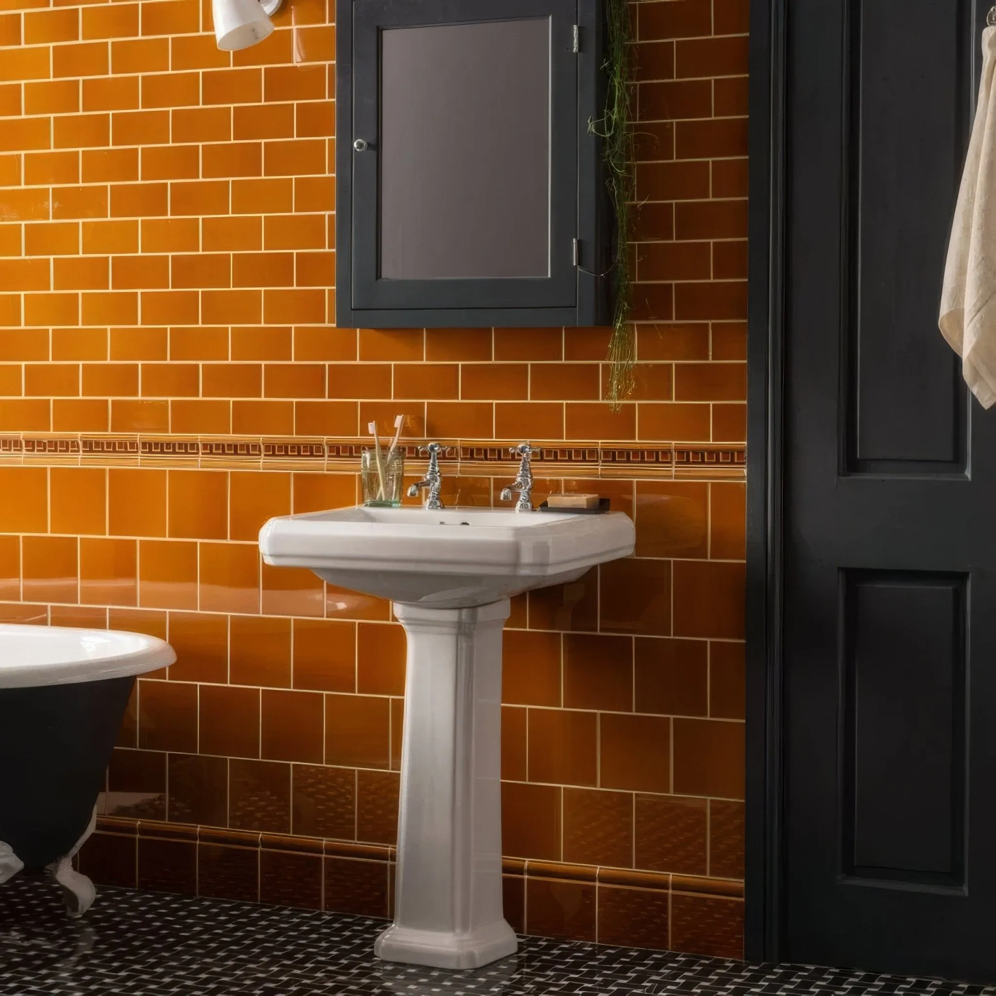 Ochre Half Tile