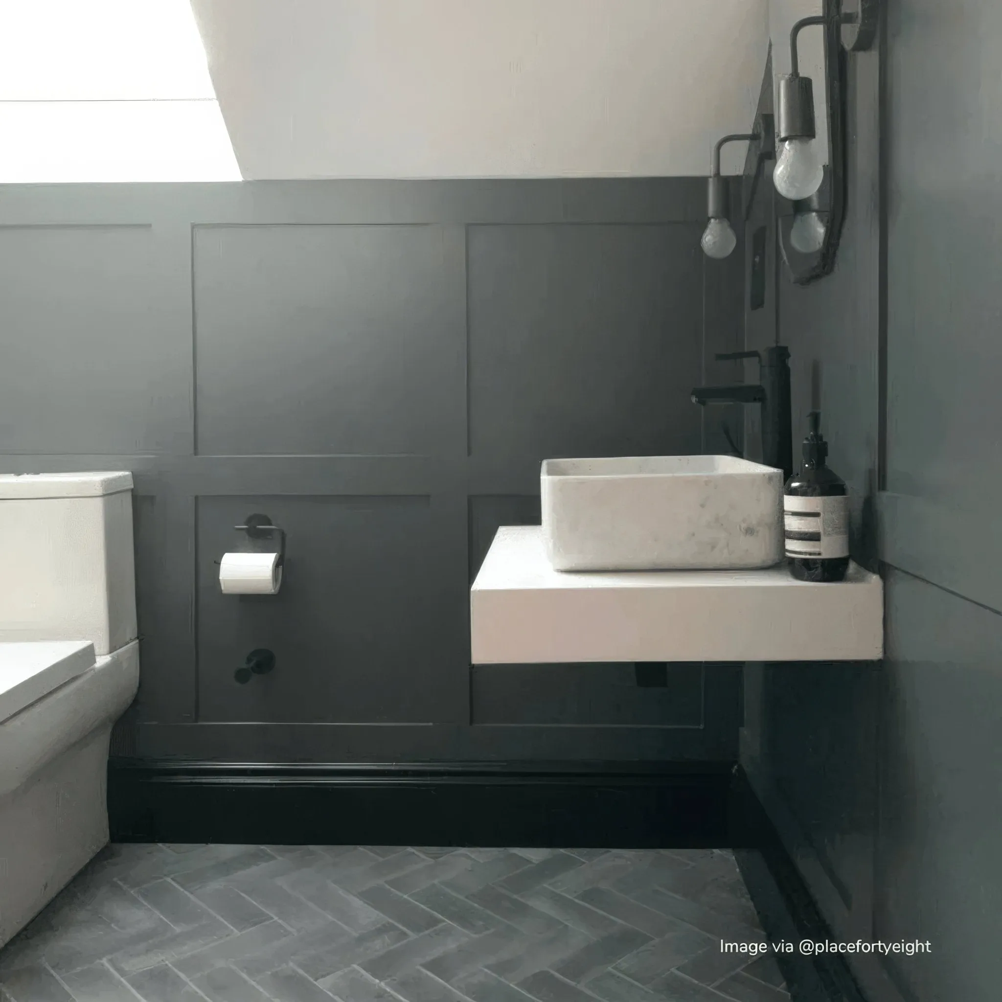 Old Iron Herringbone Tile