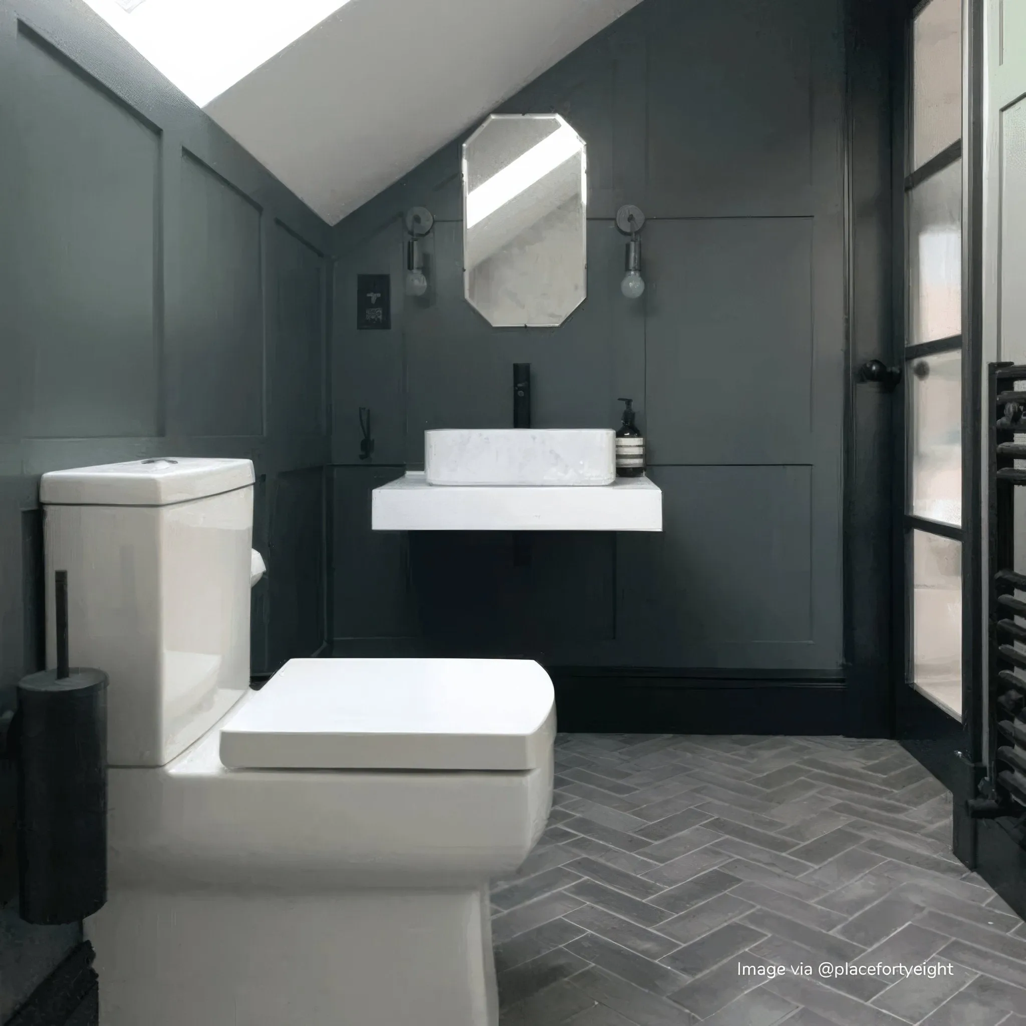 Old Iron Herringbone Tile