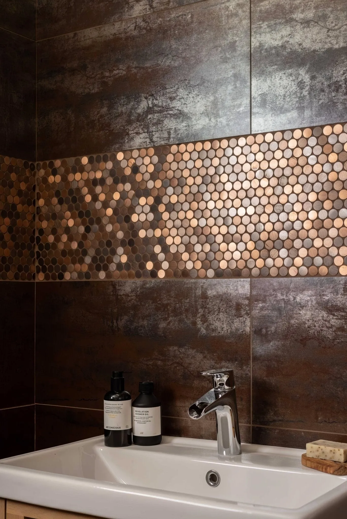 Orabella Brushed Metal Mosaic