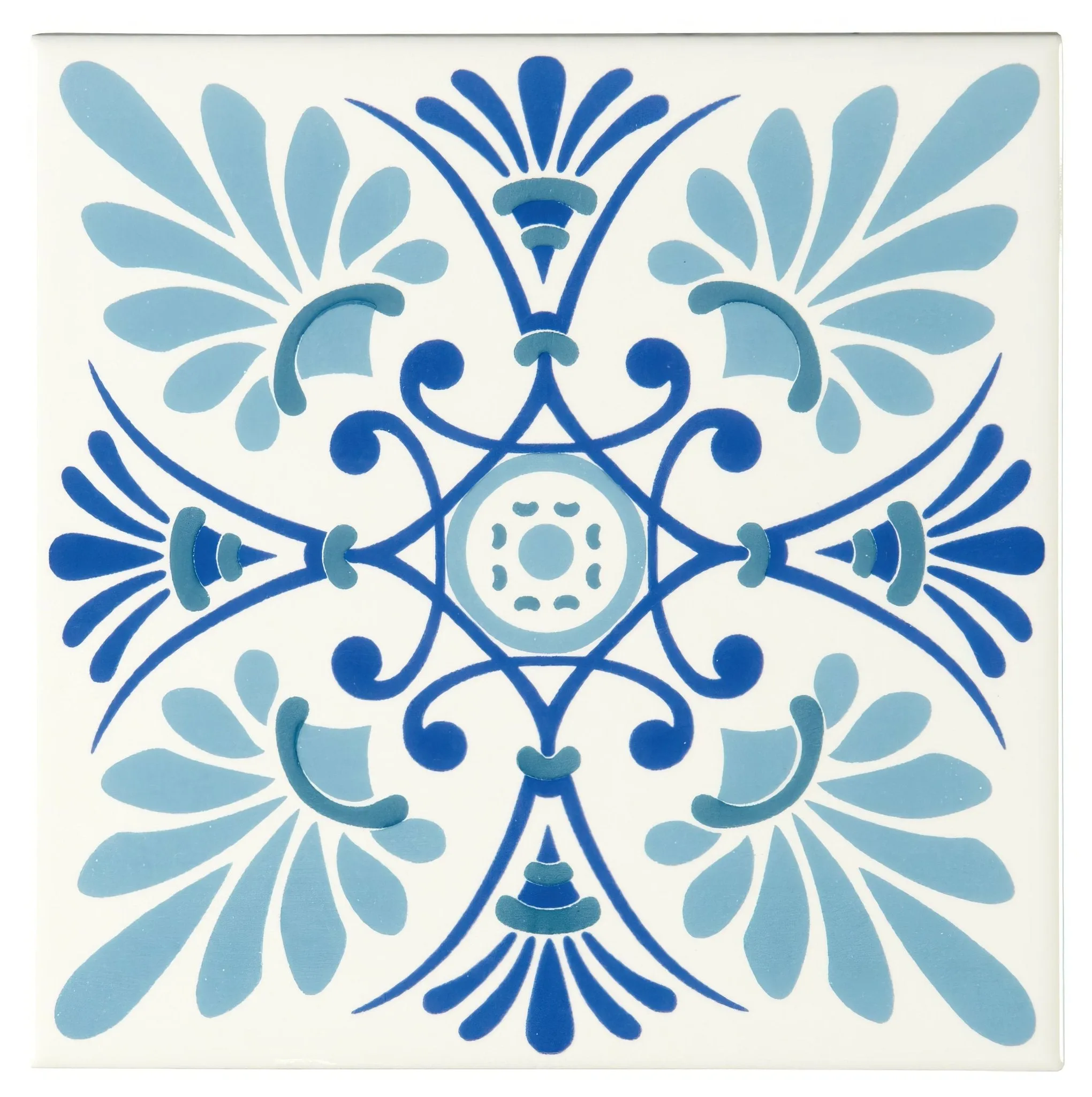 Orléans Blue on Brilliant White