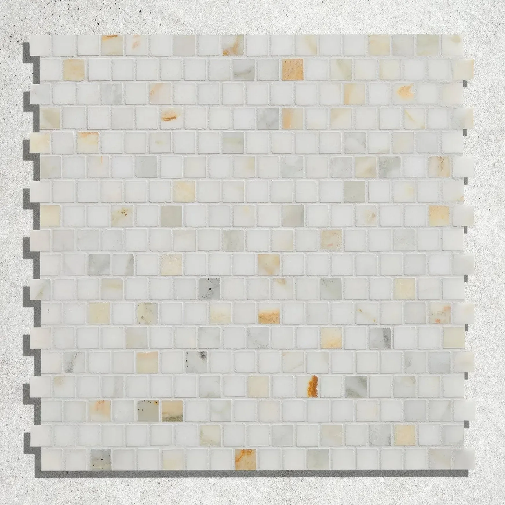 Palazzo Oro Marble Brickbond Square Mosaic