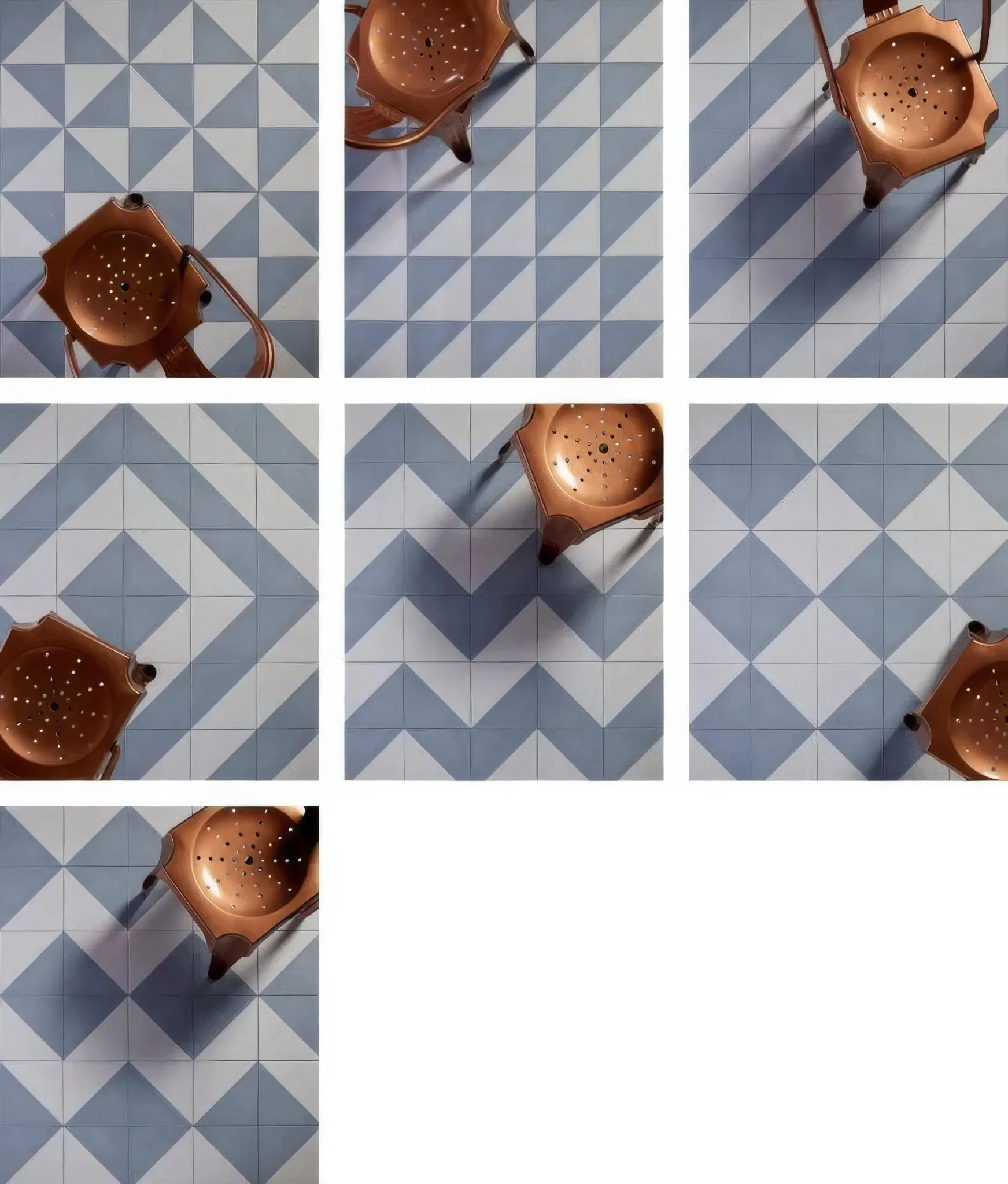 Parisian Café Porcelain Tri Blue