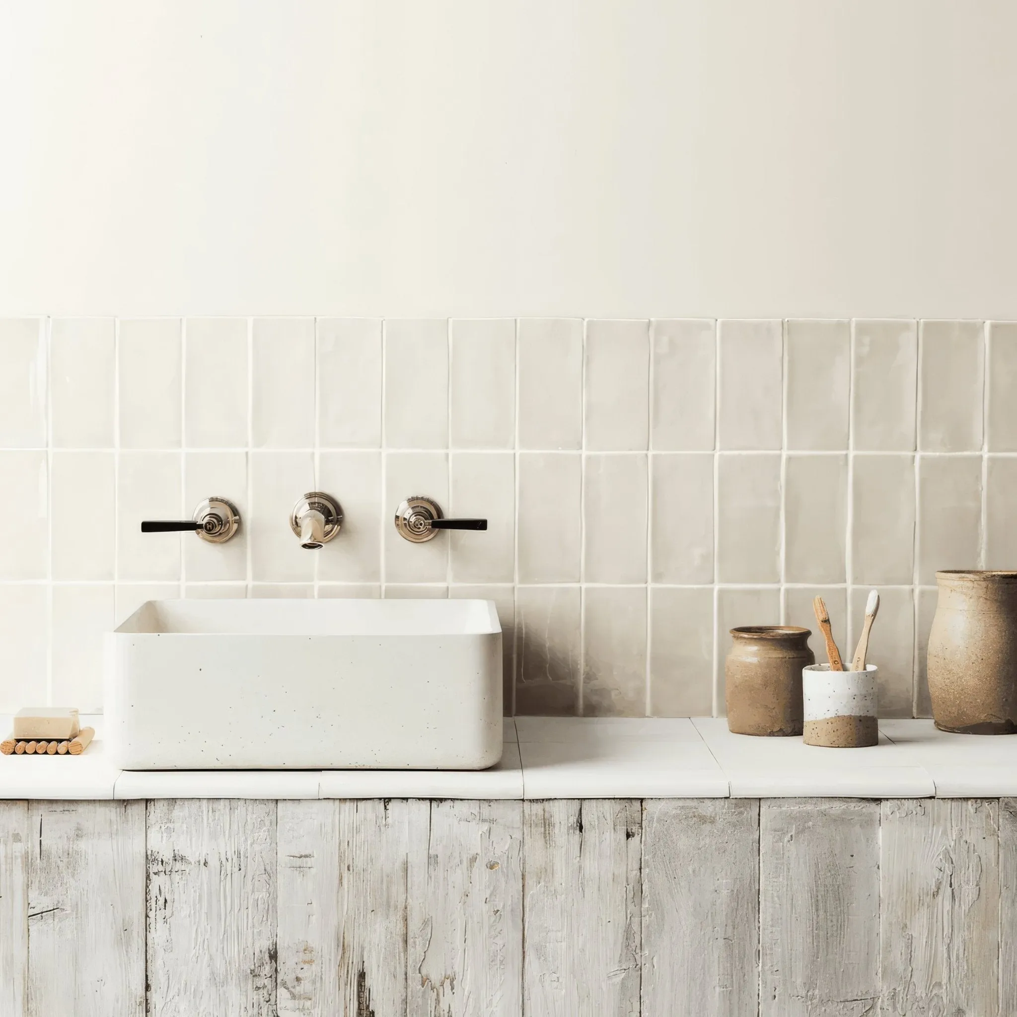 Pearl Pale Glazed Metro Tile