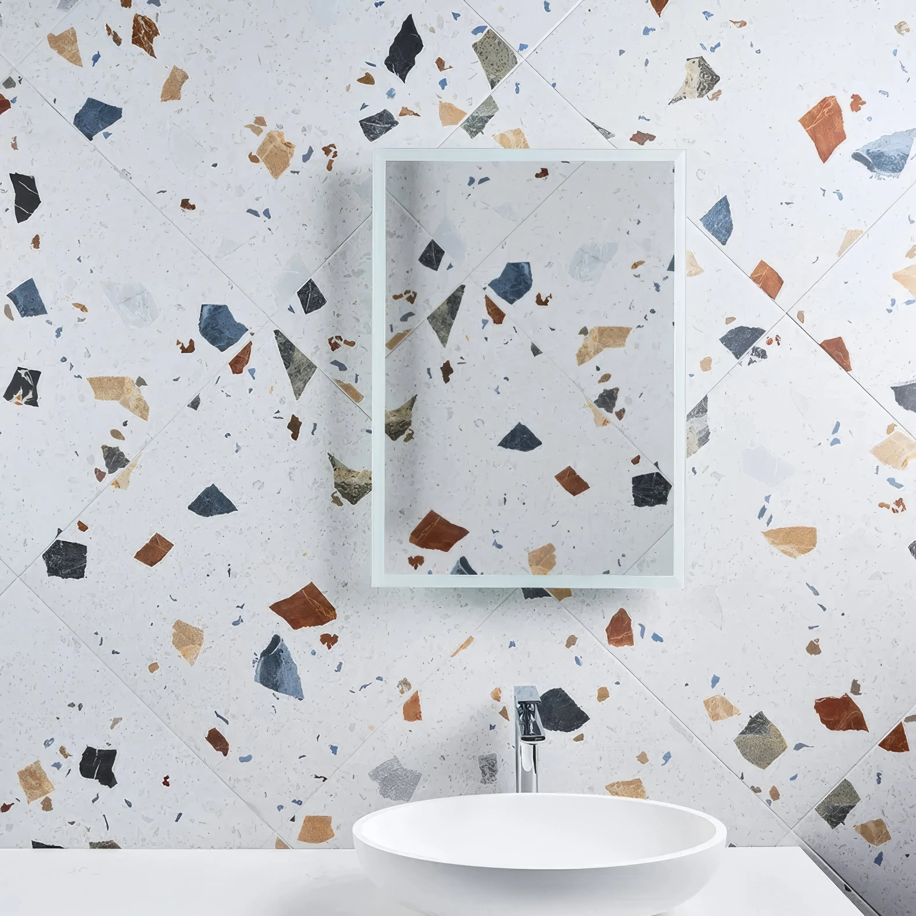 Piazza Porcelain Geo Pearl
