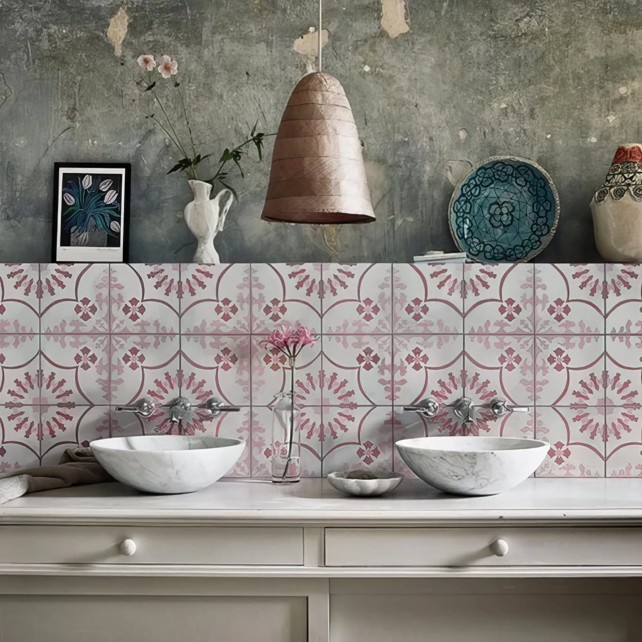 Pink Bolonia Tile