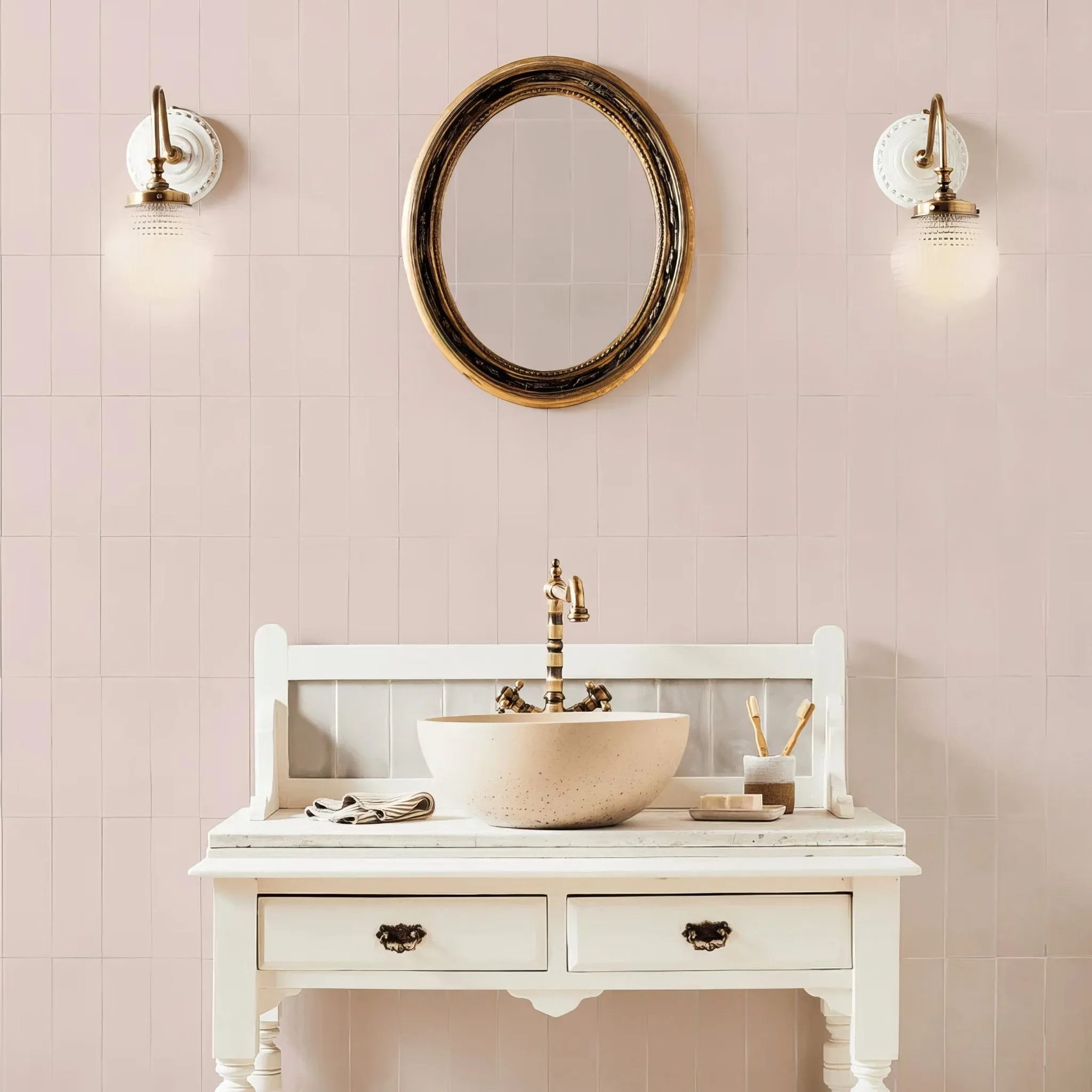 Plaster Herringbone Tile