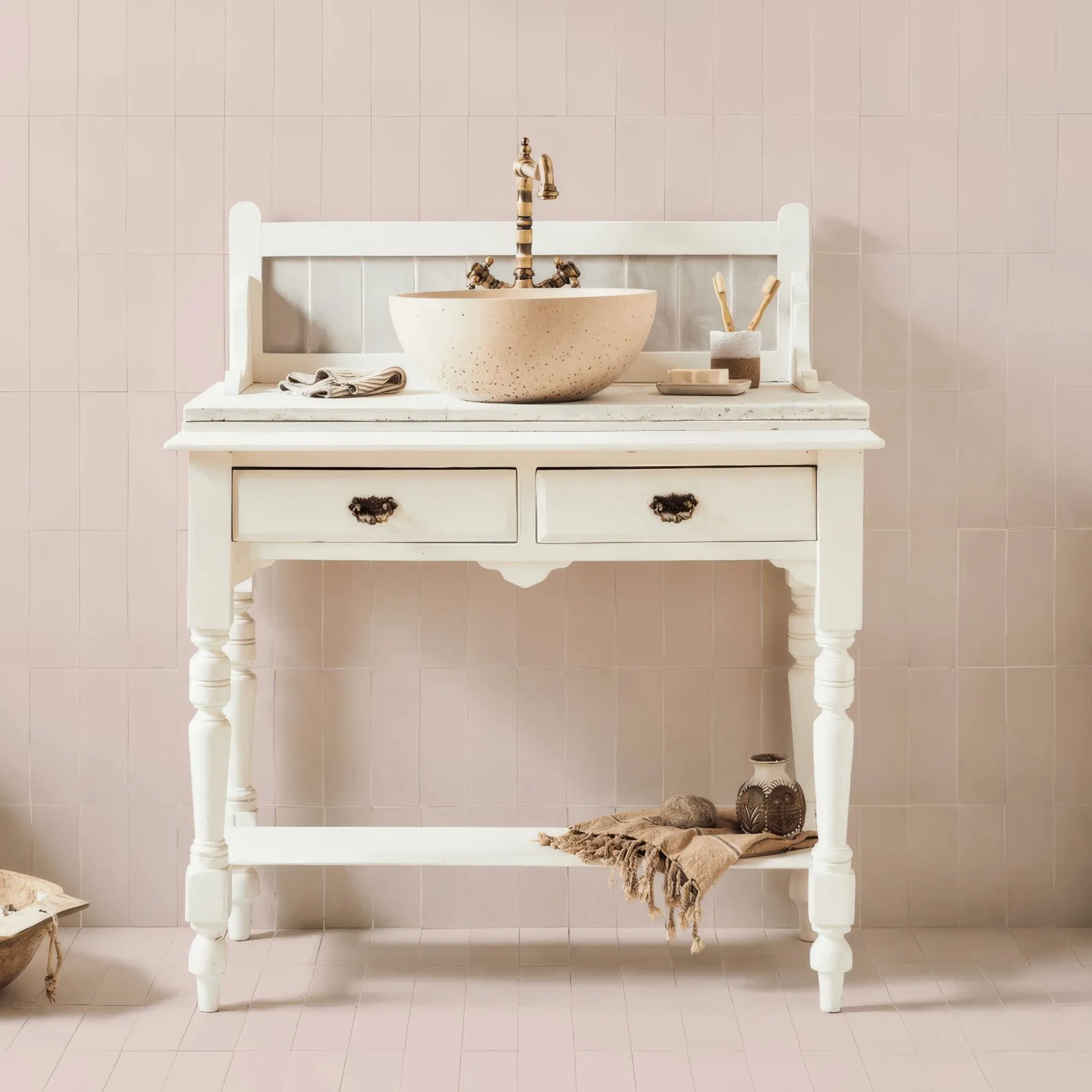 Plaster Herringbone Tile