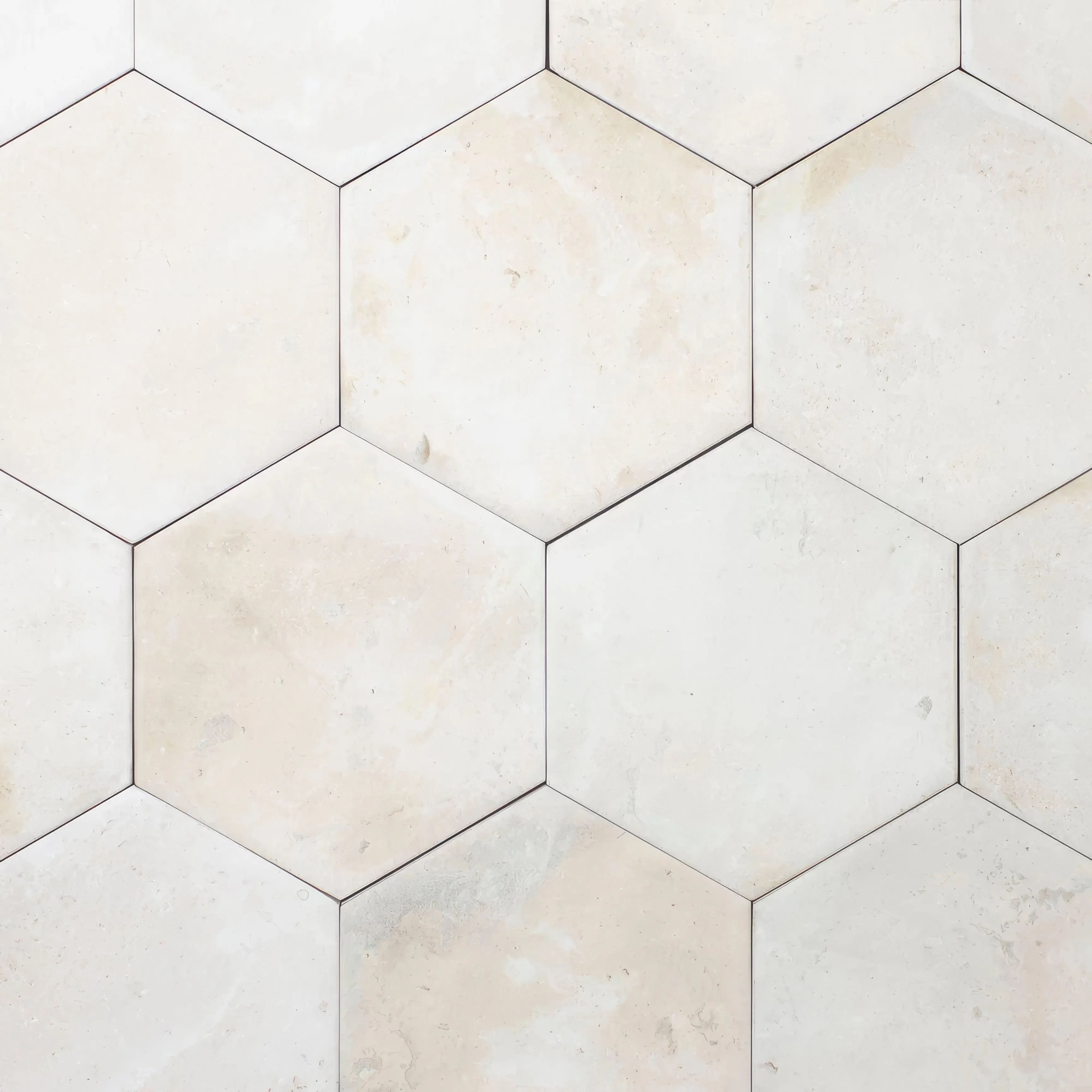 Porcelain Terracotta White hexagonal Tile