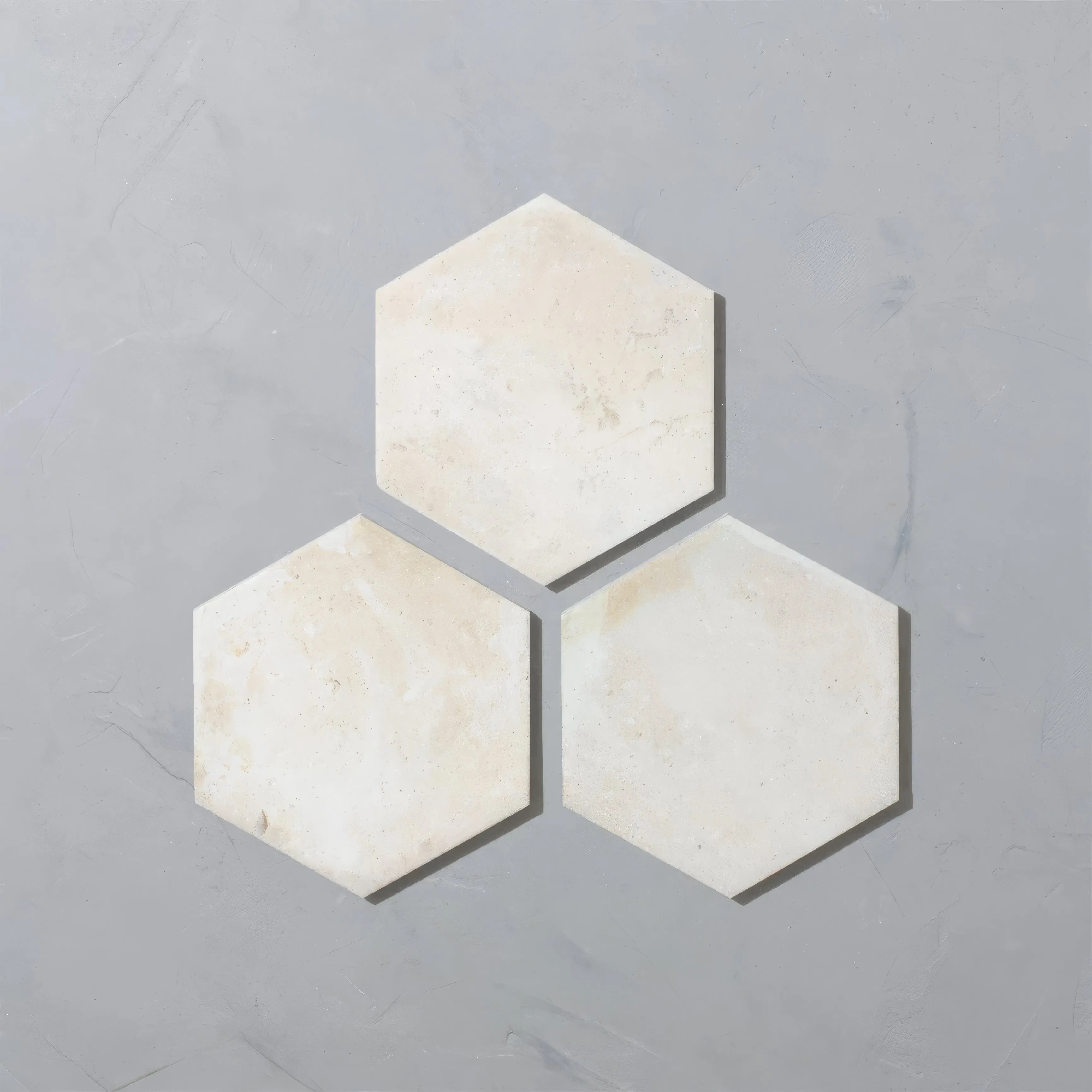 Porcelain Terracotta White hexagonal Tile