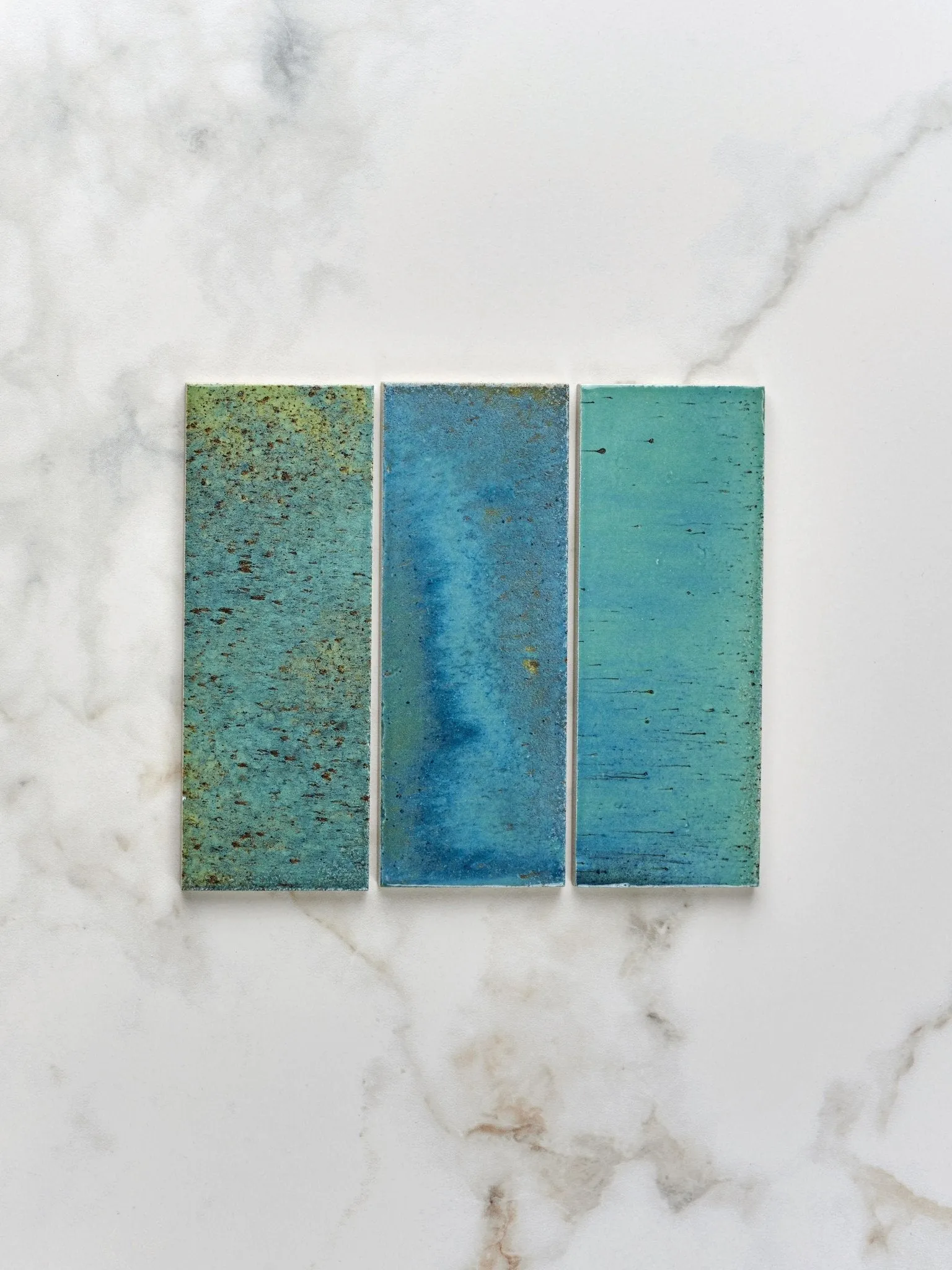 Pottery Porcelain Ocean Blue Brick
