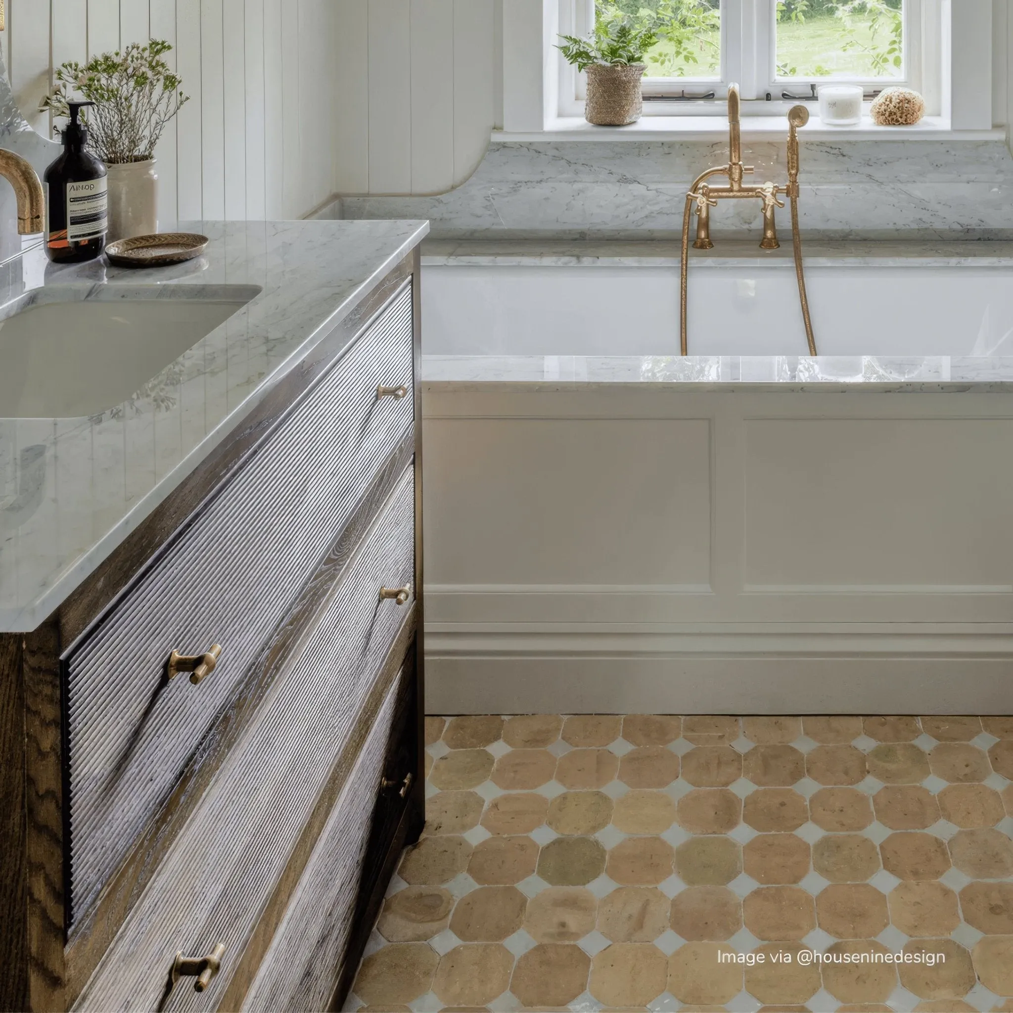 Raw & White Mosaic Zellige Tile