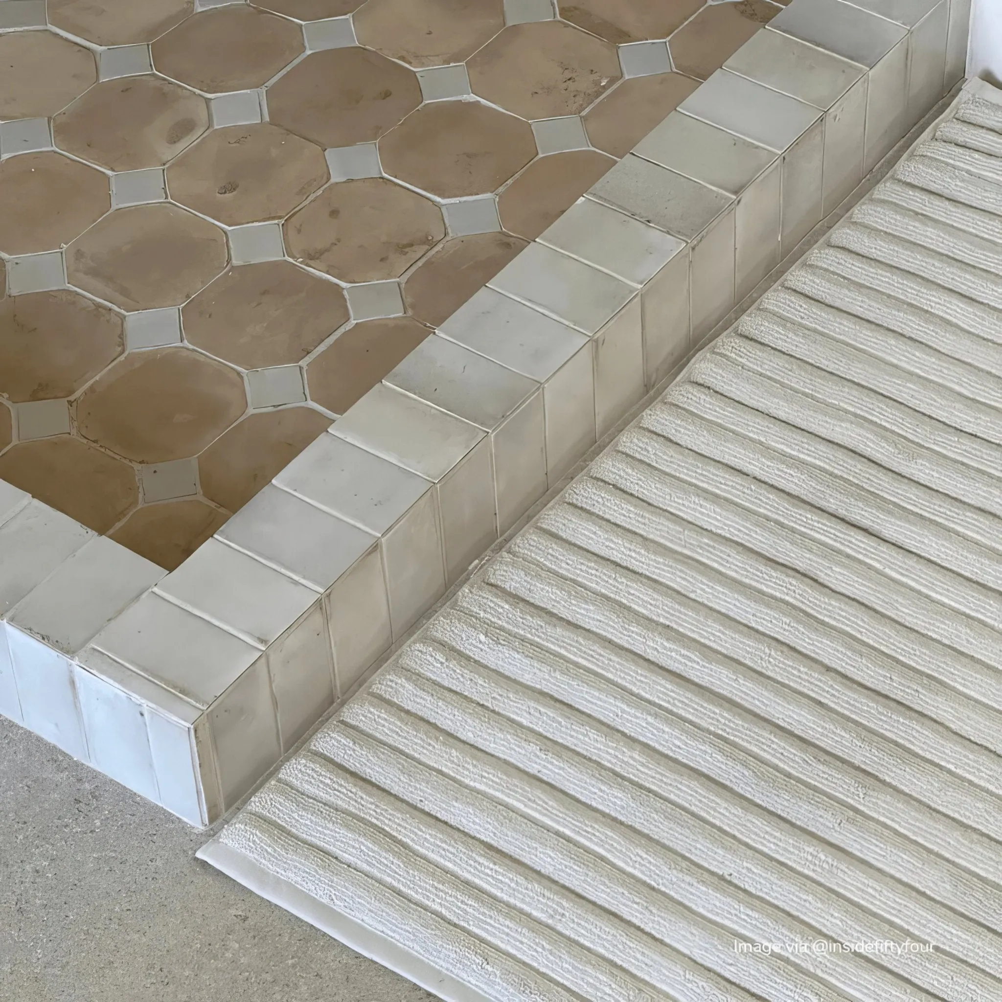 Raw & White Mosaic Zellige Tile